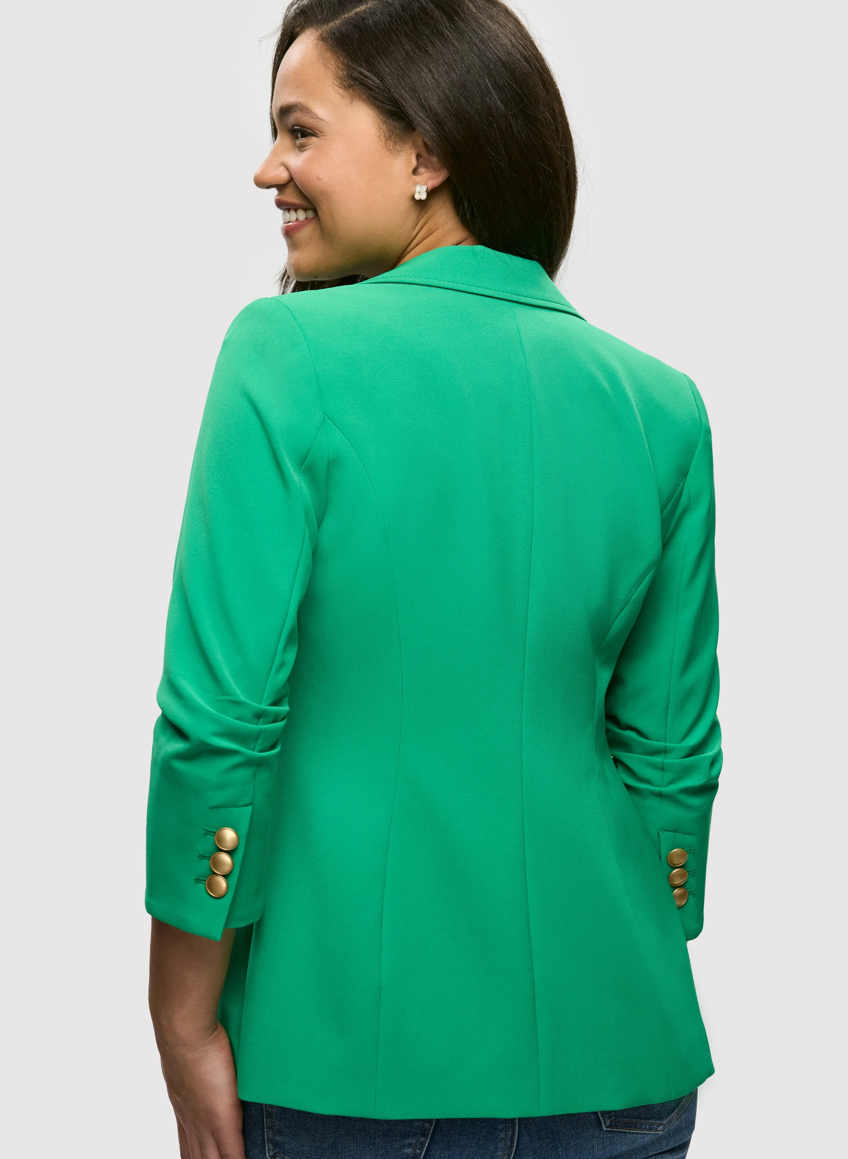 3/4 Sleeve Open Blazer