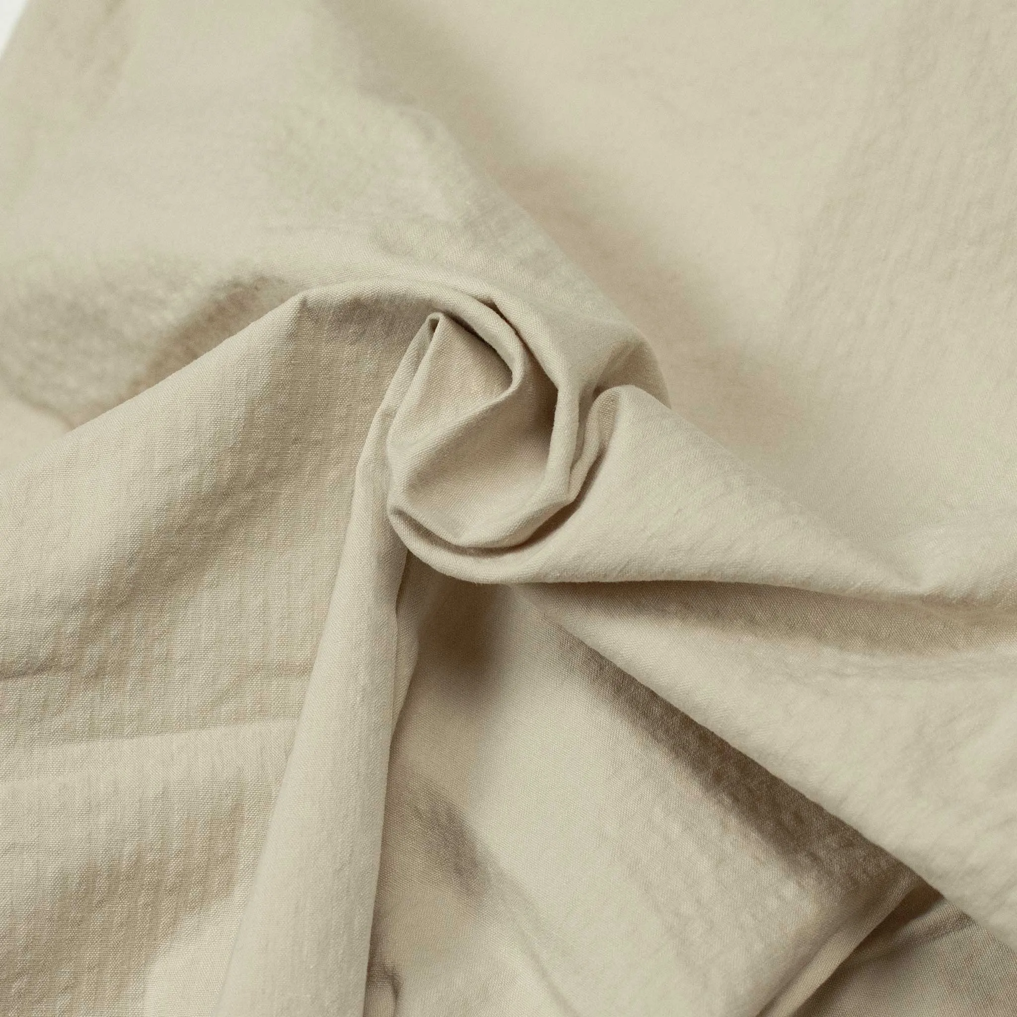 AAntioco pleated trousers in beige cotton seersucker