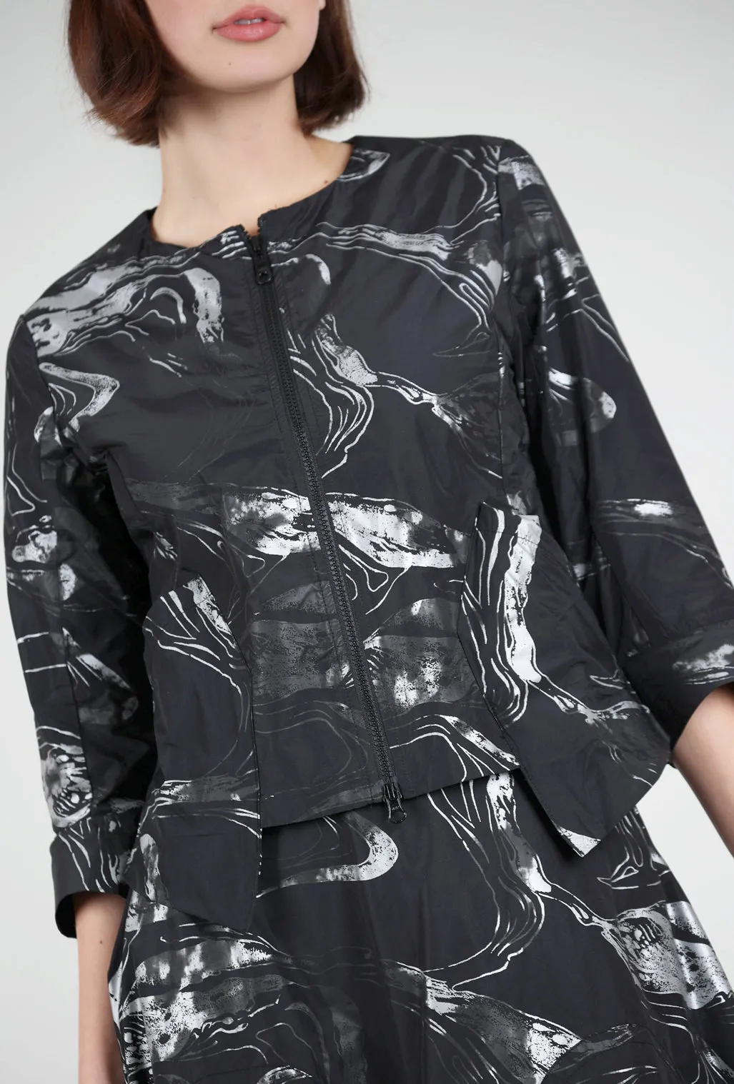 Arturo Jacket, Chrome/Black