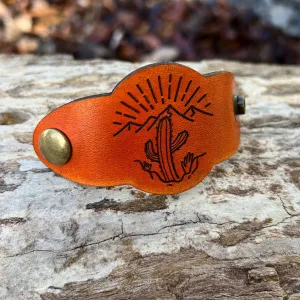 Bandana Slide - Antiqued Saddle Tan Leather - Southwest