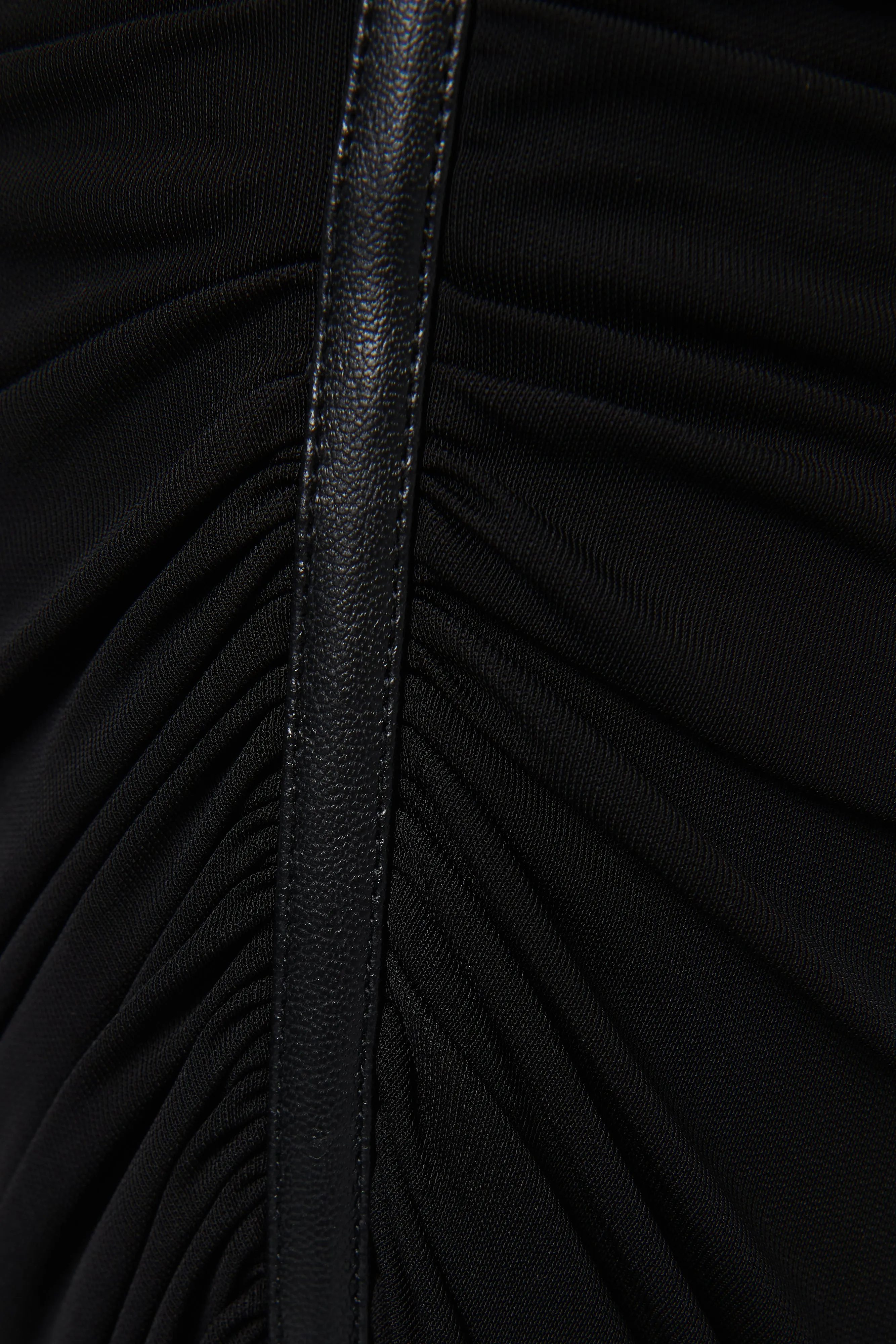 Black Framed Drape Skirt