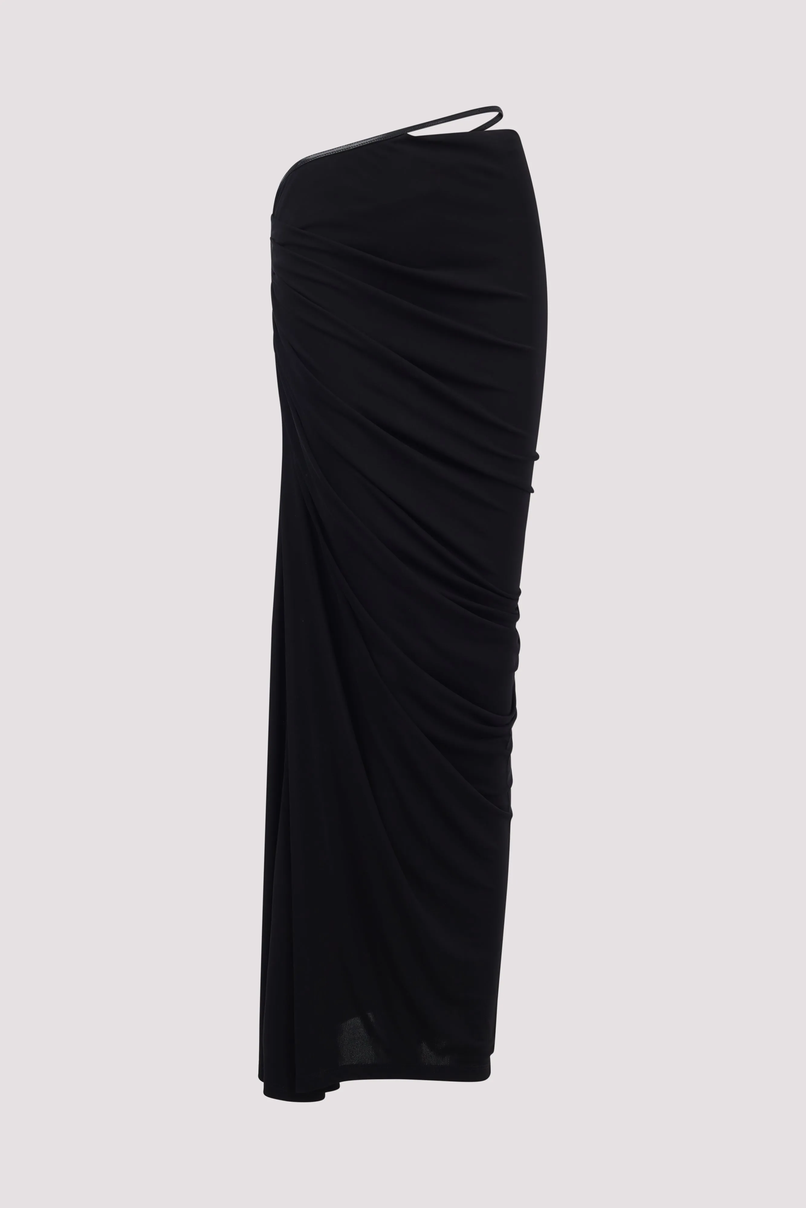 Black Framed Drape Skirt
