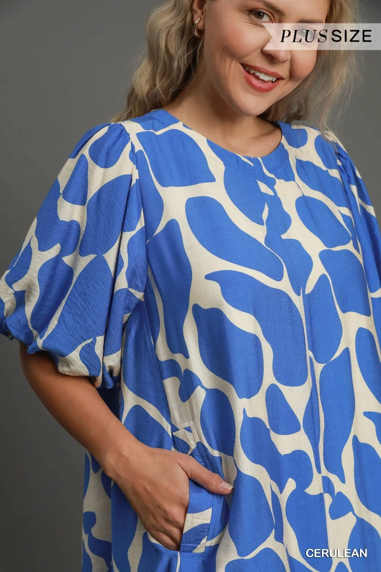 Blue Print Flow Dress