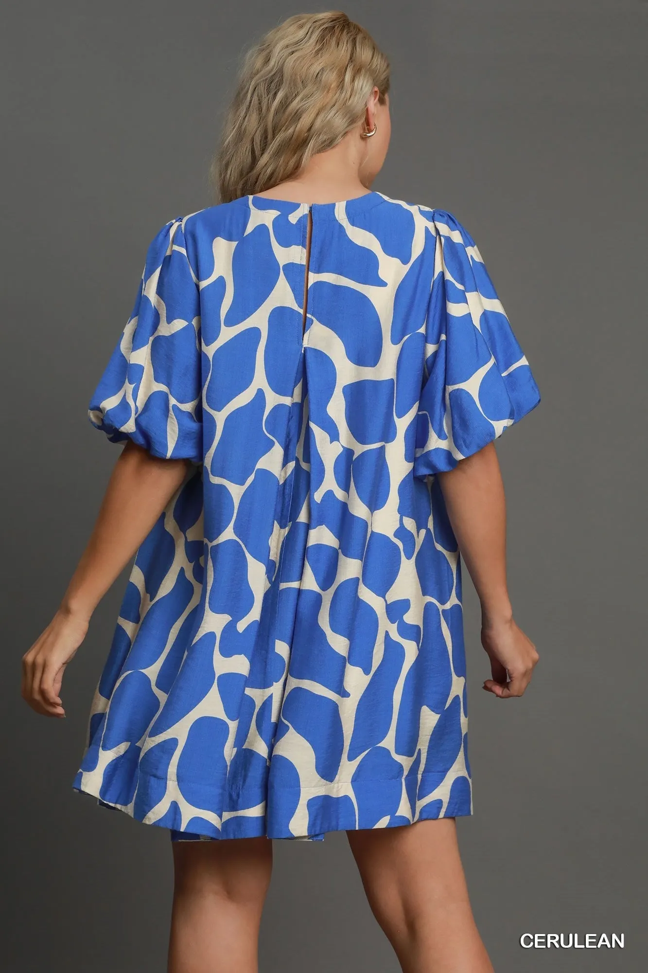 Blue Print Flow Dress