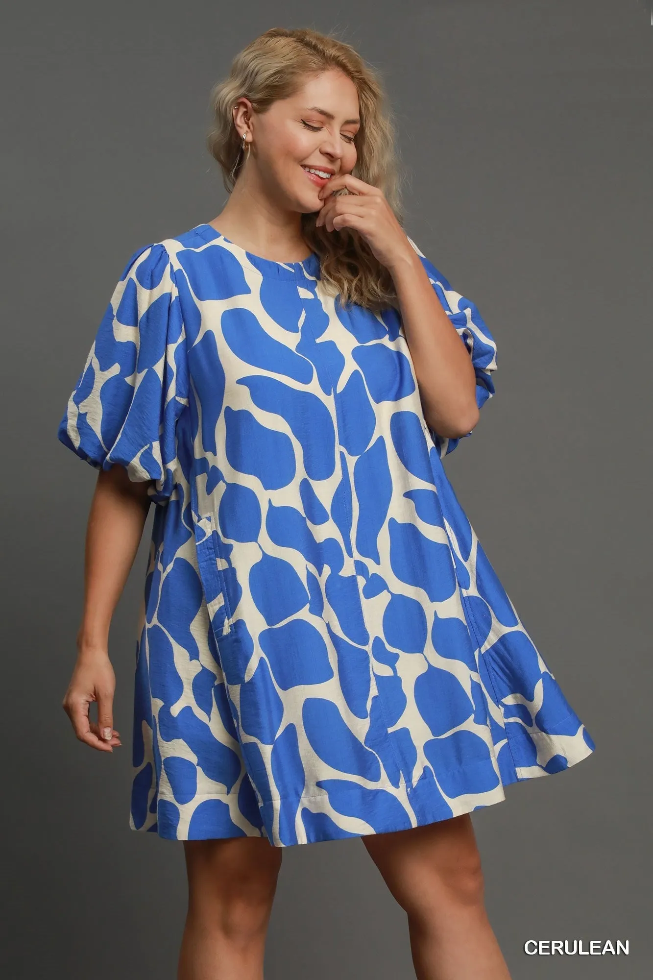 Blue Print Flow Dress