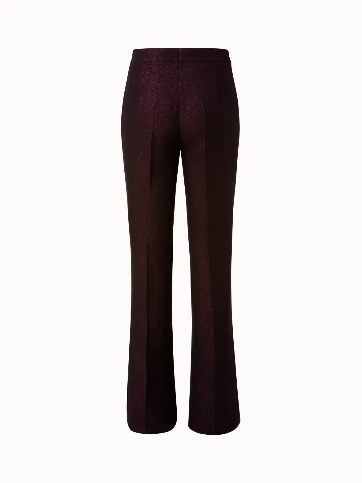 Bootcut Wool Lurex Double-Face Pants