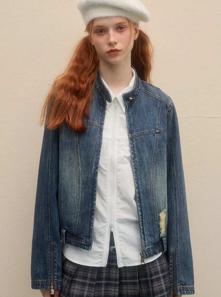 Casual Versatile Vintage Denim Jacket