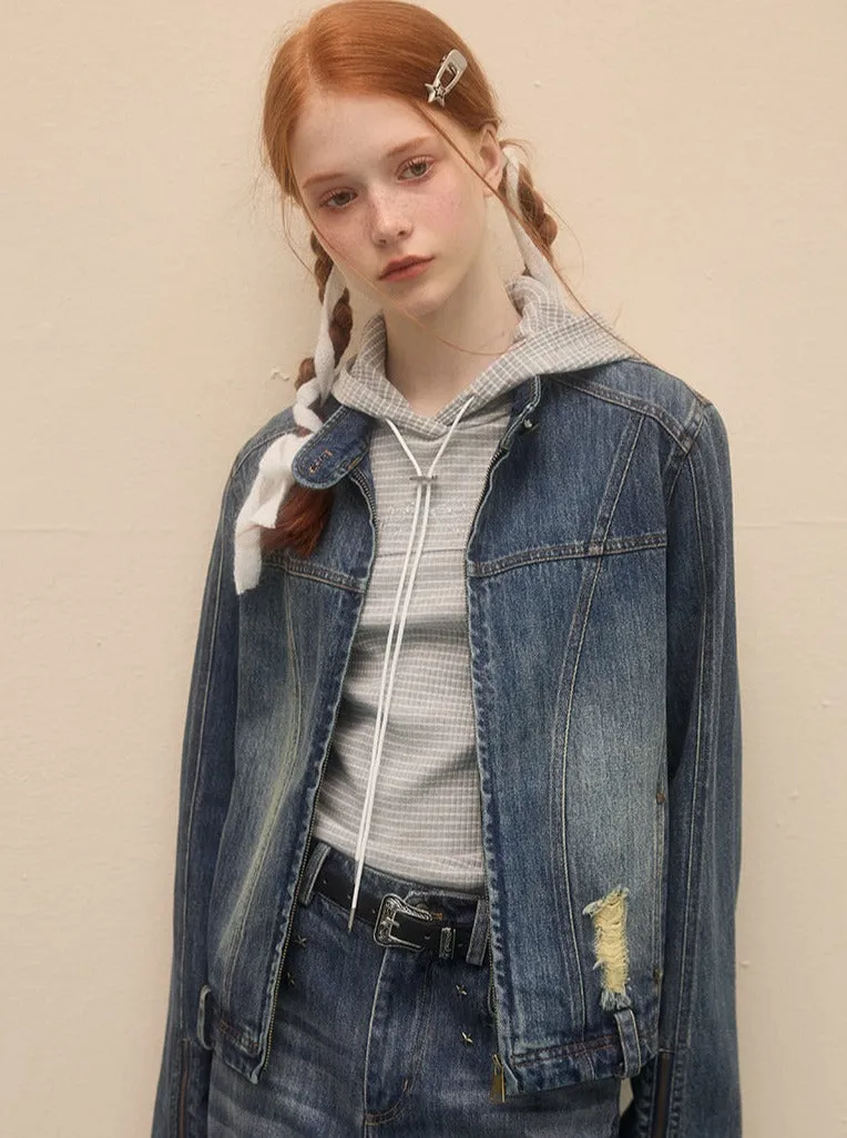 Casual Versatile Vintage Denim Jacket