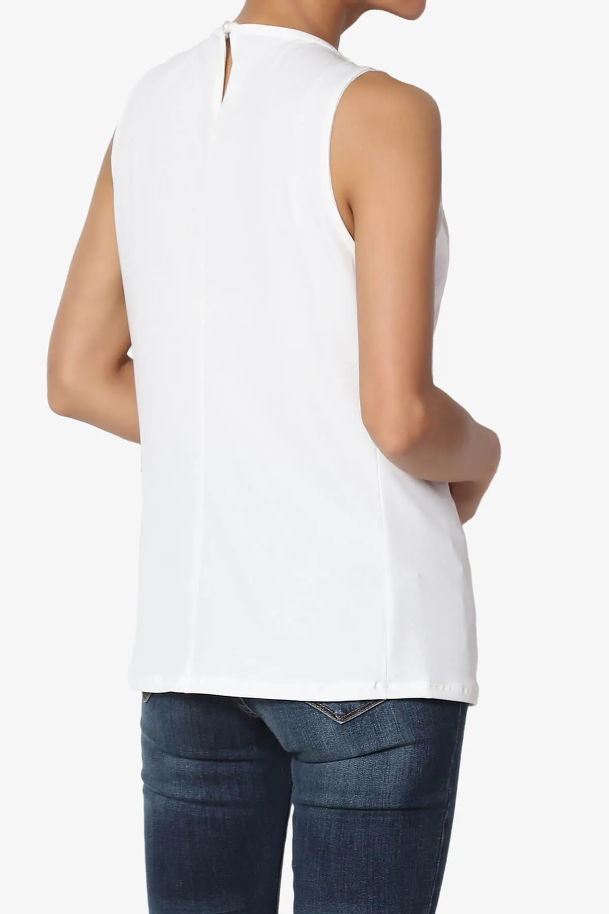 Chaffee Pleat Neck Tank Top PLUS