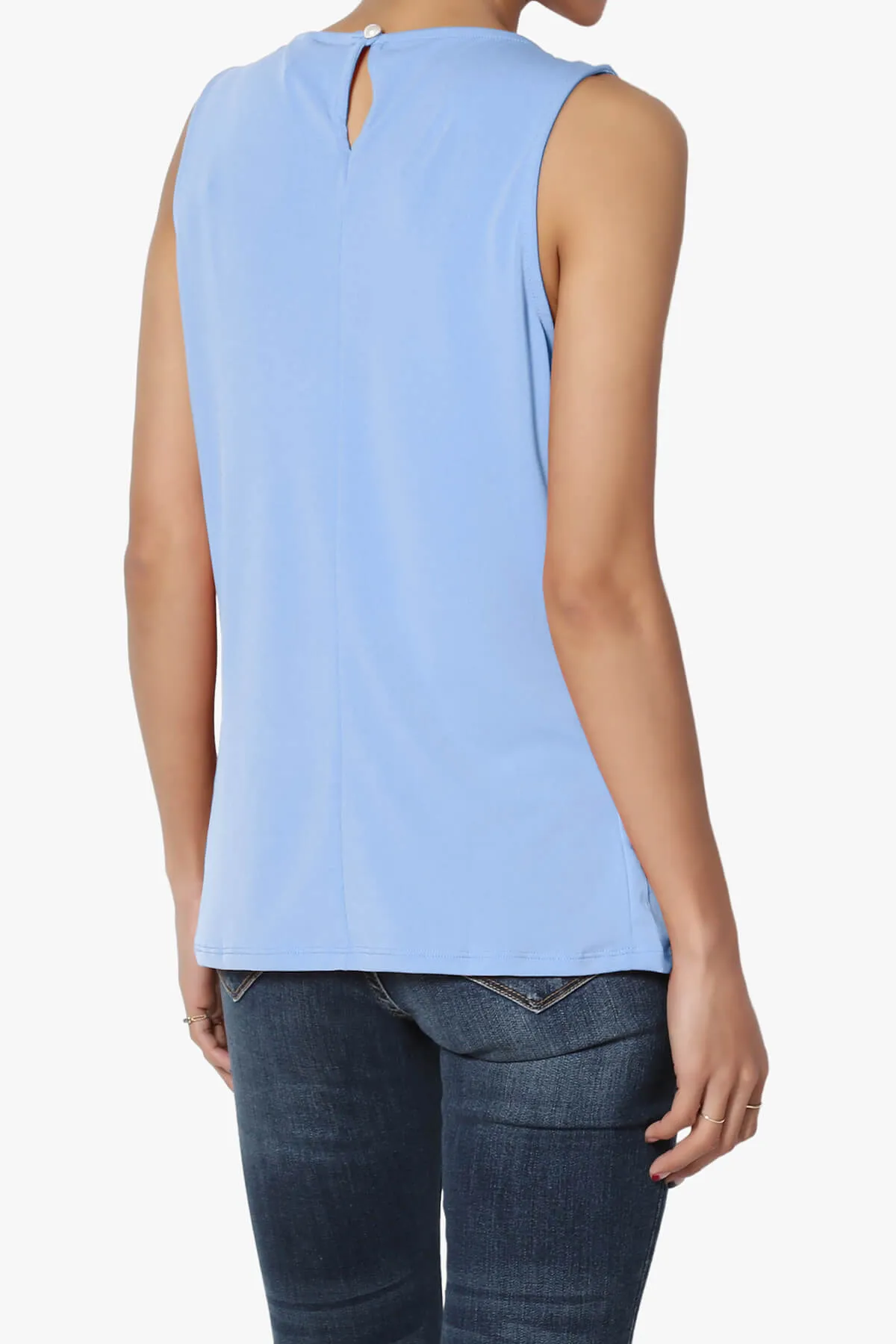 Chaffee Pleat Neck Tank Top PLUS