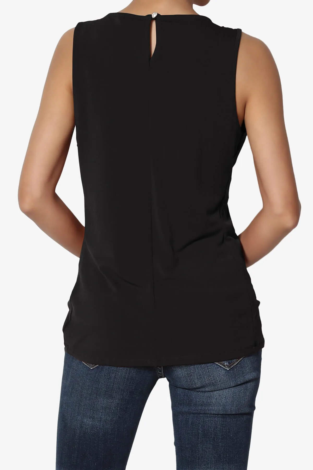 Chaffee Pleat Neck Tank Top PLUS