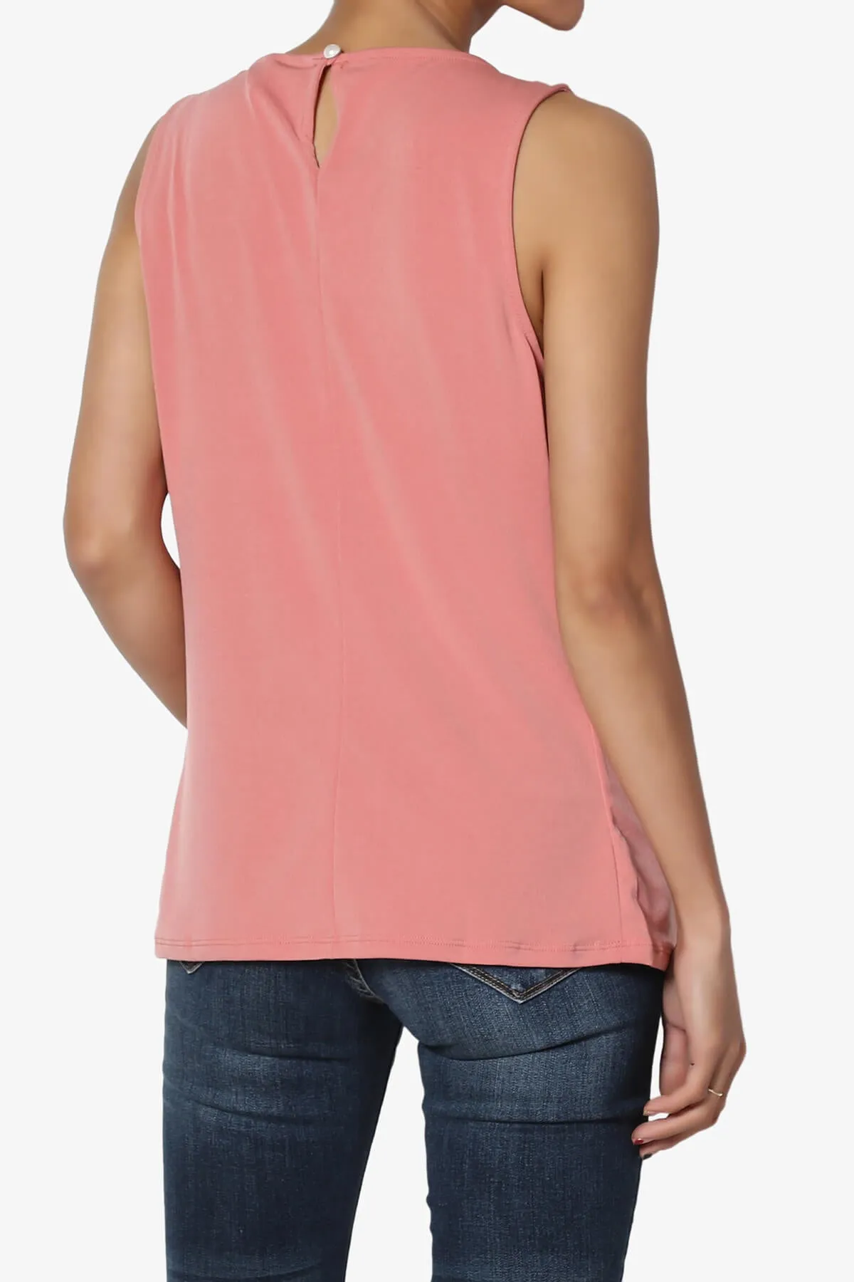 Chaffee Pleat Neck Tank Top PLUS