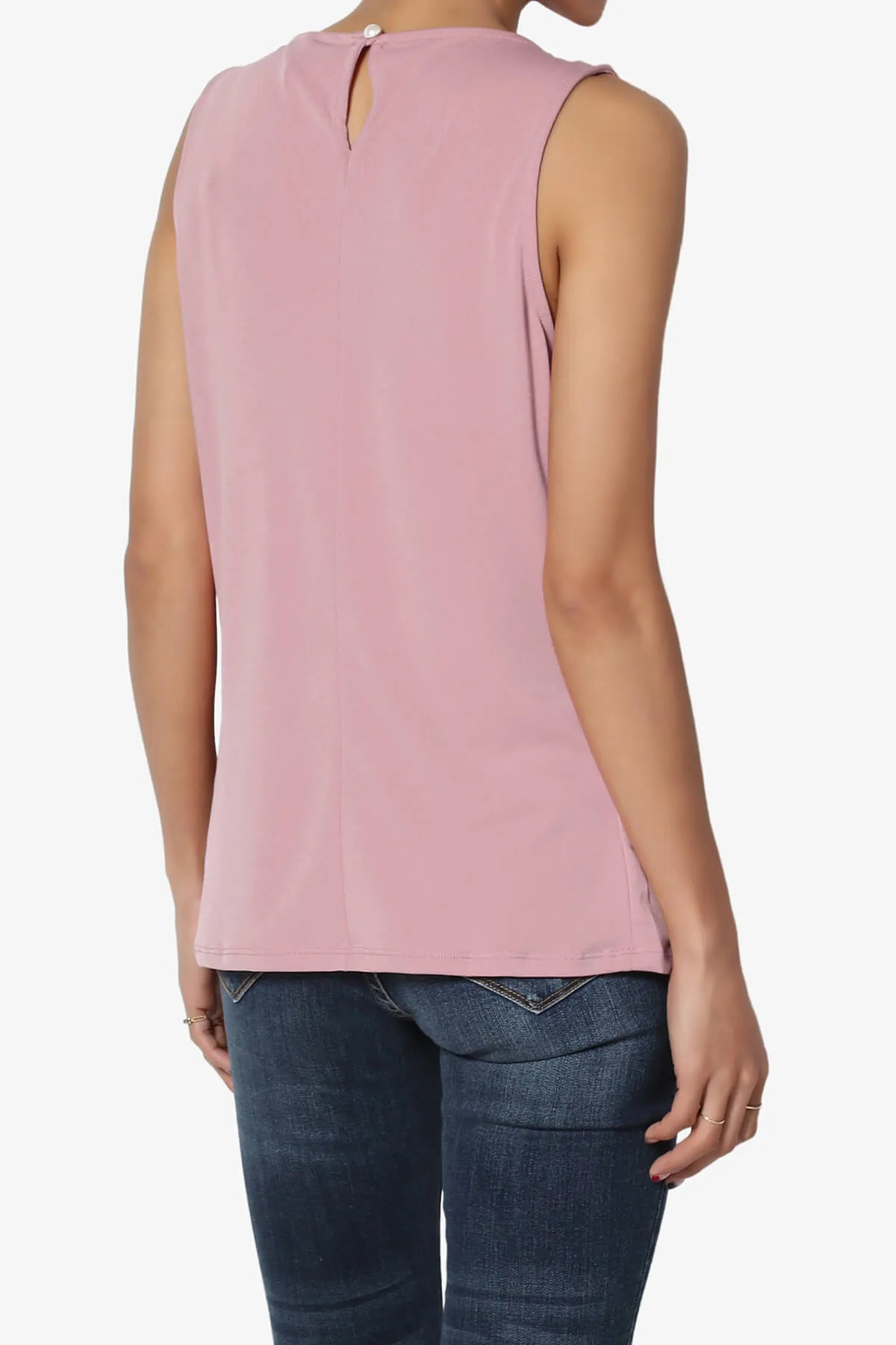 Chaffee Pleat Neck Tank Top PLUS