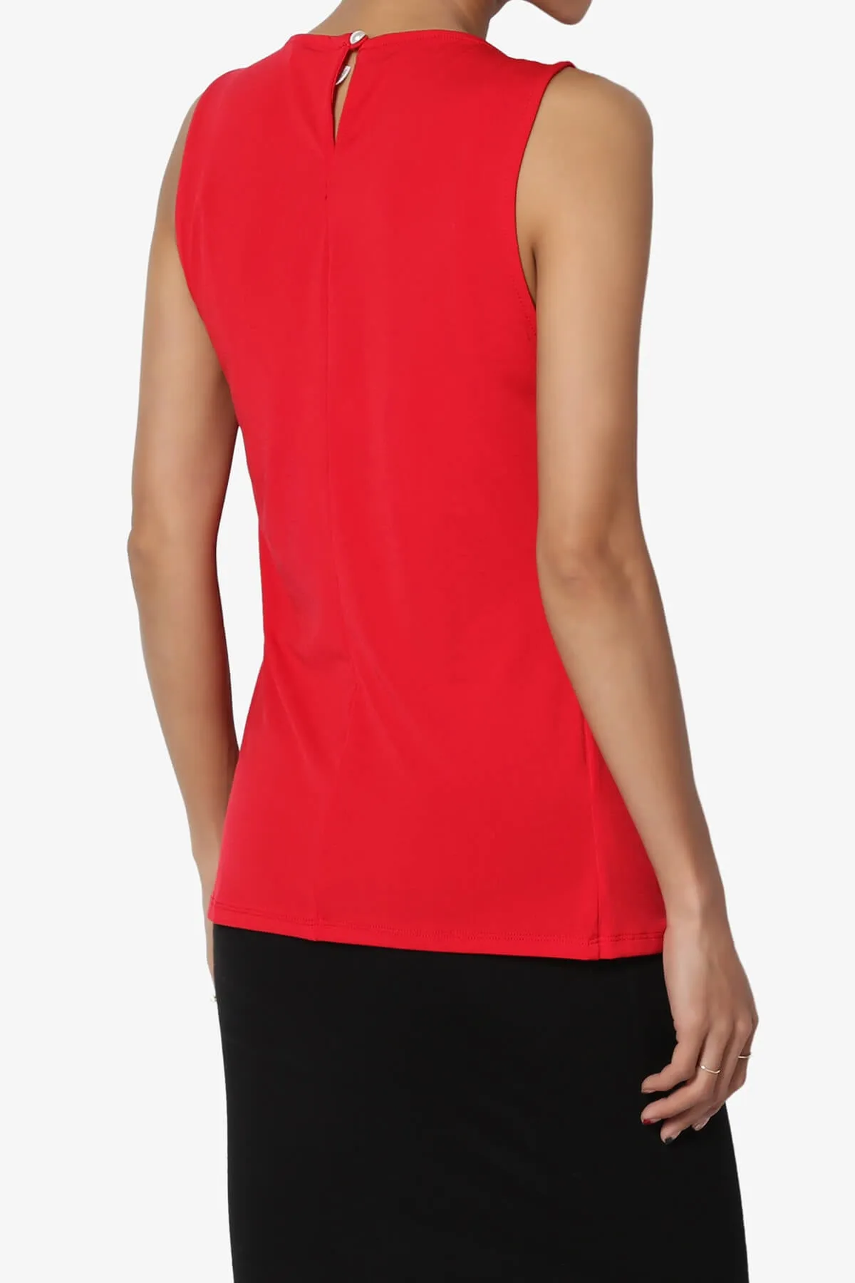 Chaffee Pleat Neck Tank Top PLUS