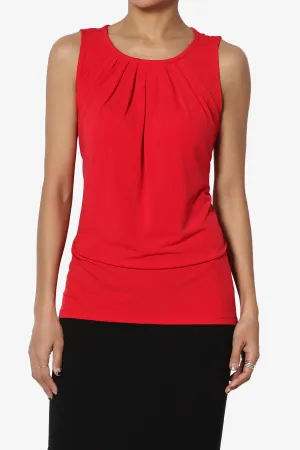 Chaffee Pleat Neck Tank Top PLUS