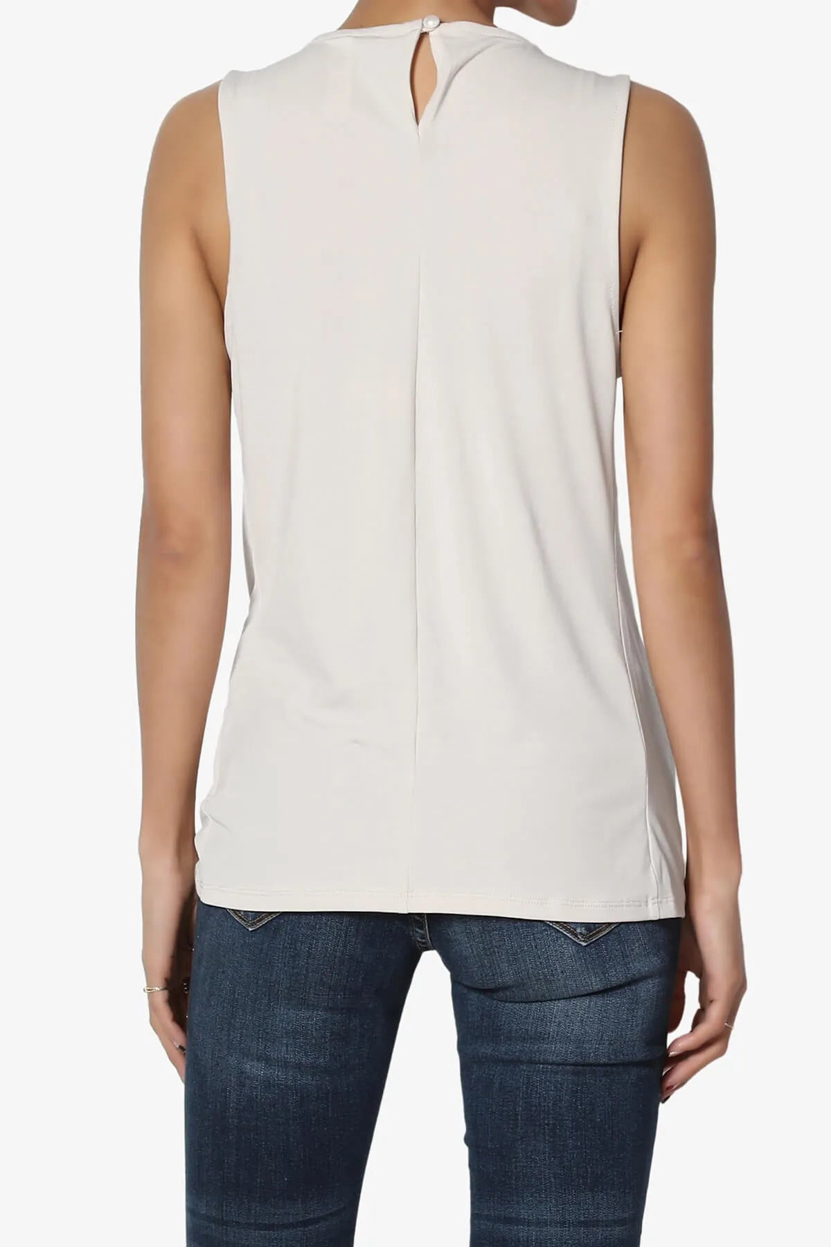 Chaffee Pleat Neck Tank Top PLUS