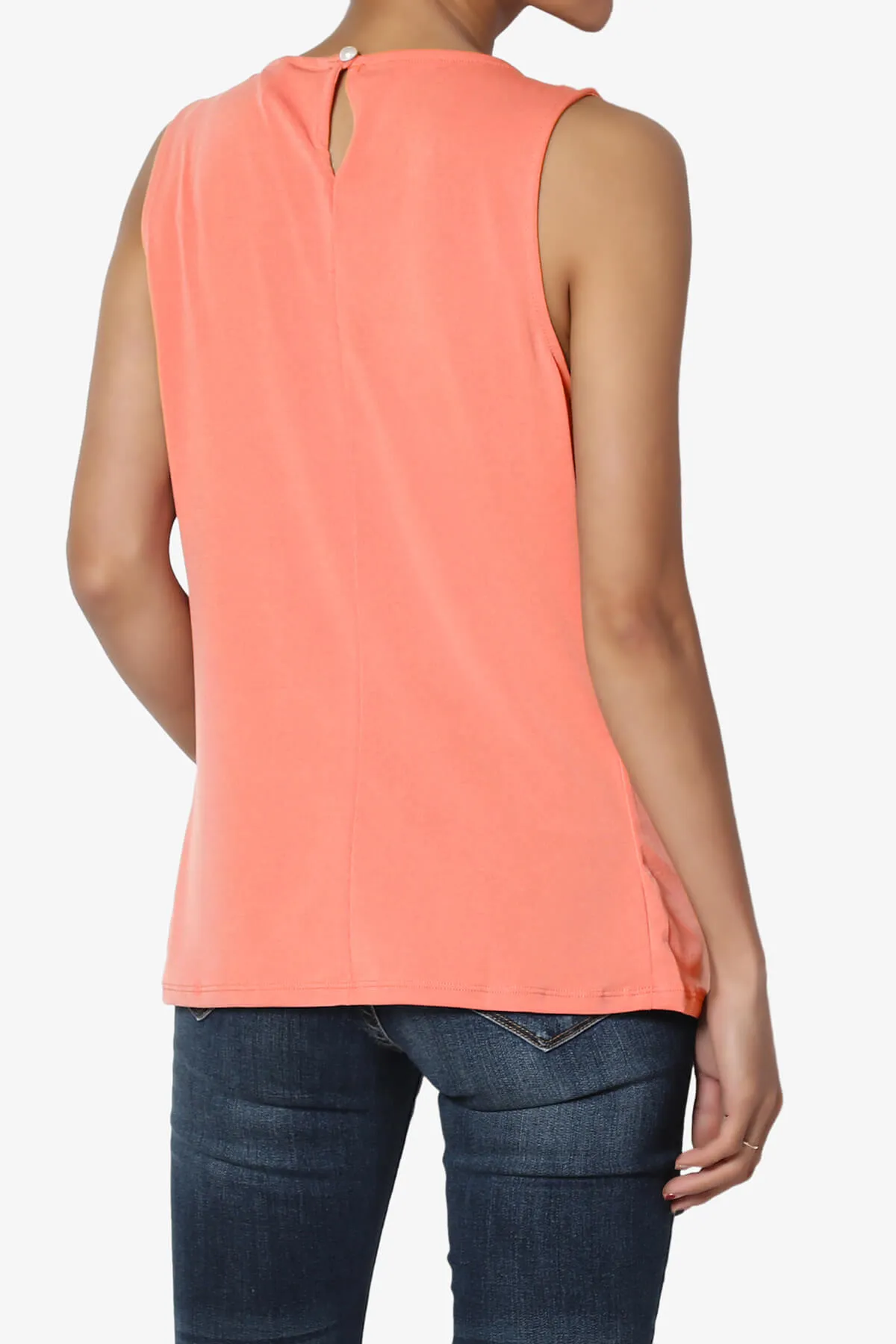 Chaffee Pleat Neck Tank Top PLUS