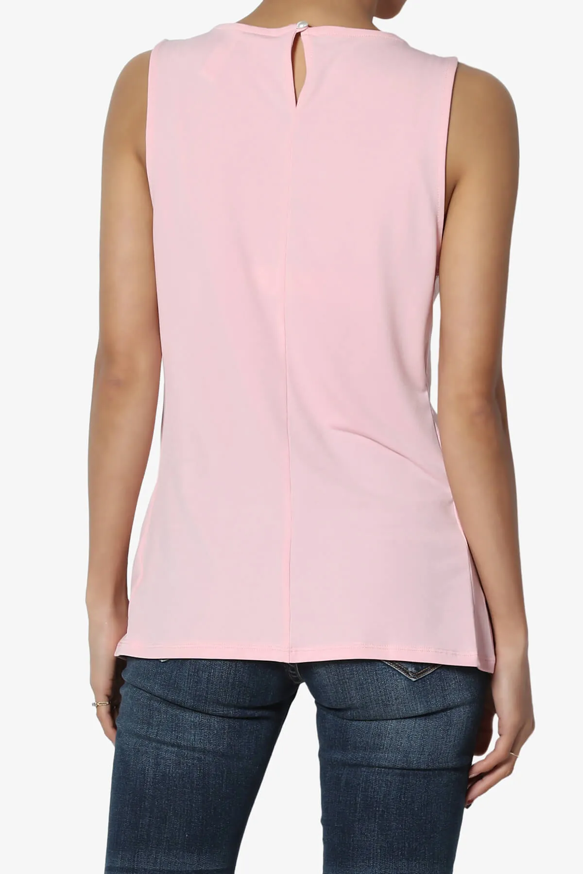 Chaffee Pleat Neck Tank Top PLUS