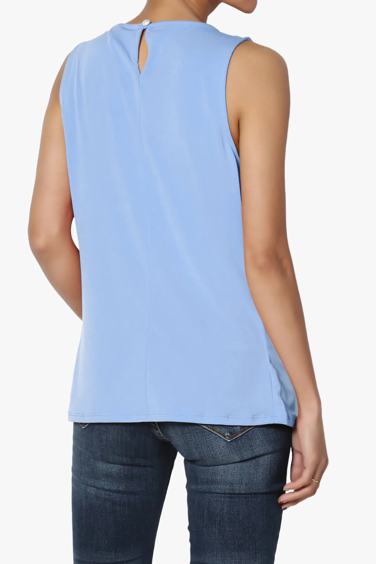 Chaffee Pleat Neck Tank Top PLUS