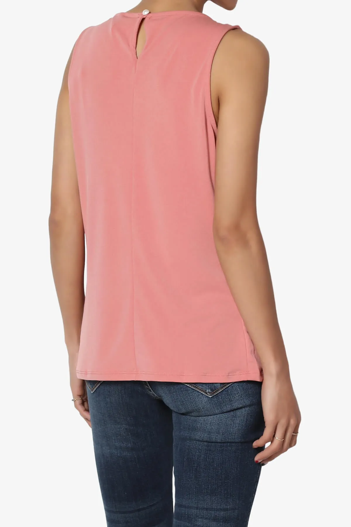 Chaffee Pleat Neck Tank Top PLUS