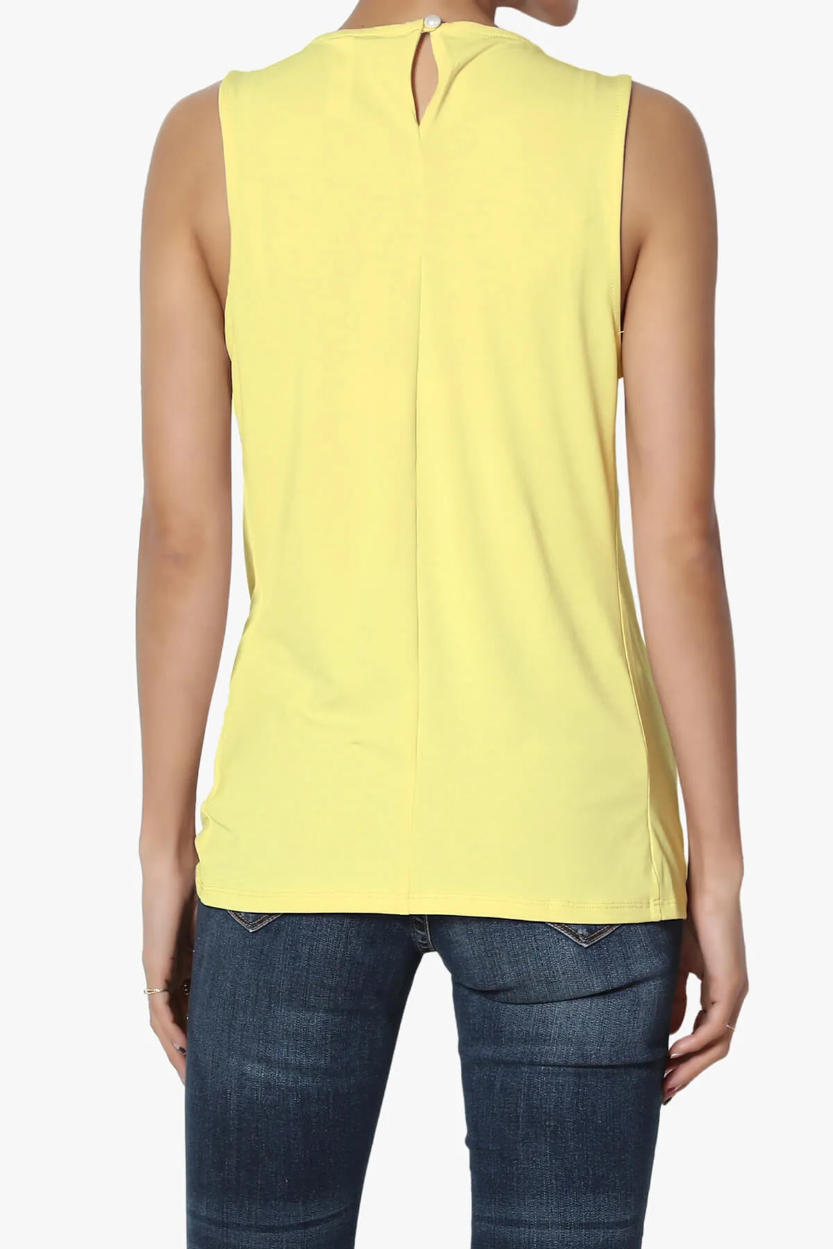 Chaffee Pleat Neck Tank Top PLUS