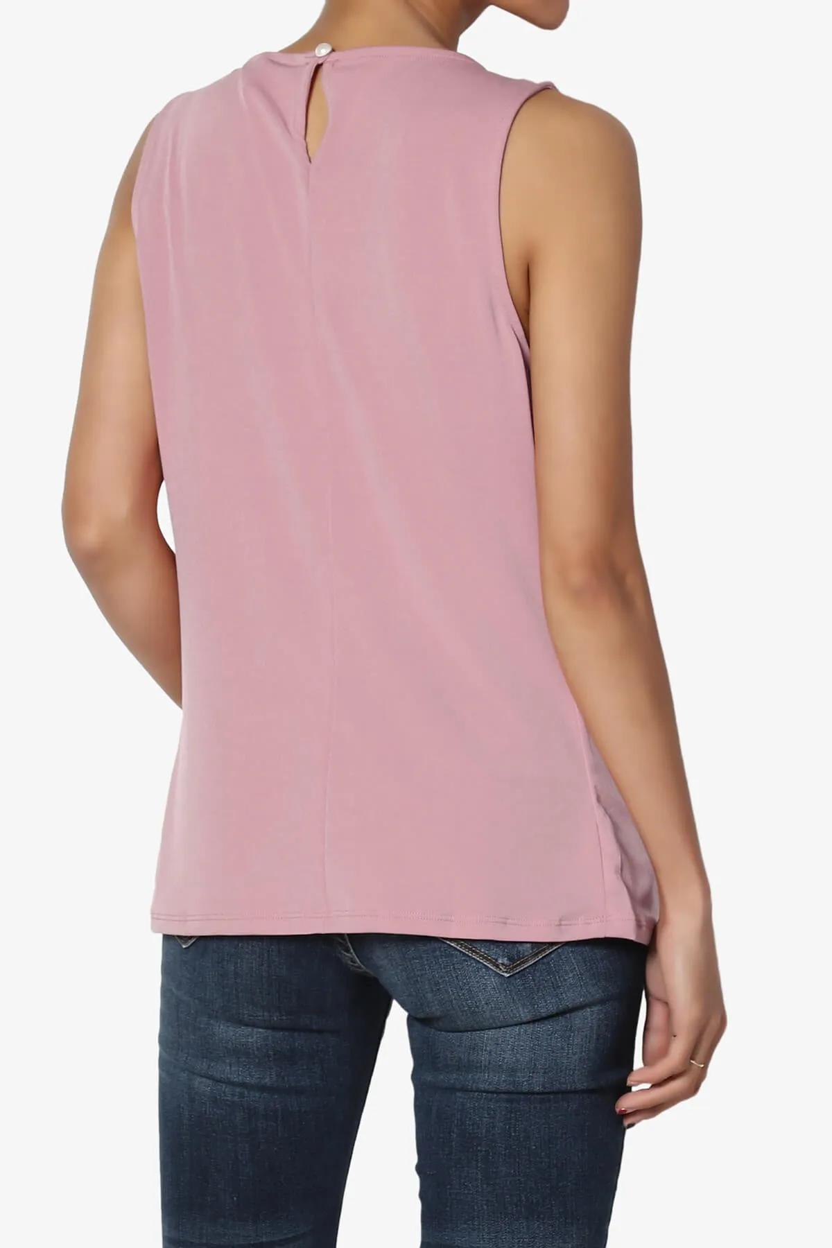 Chaffee Pleat Neck Tank Top PLUS
