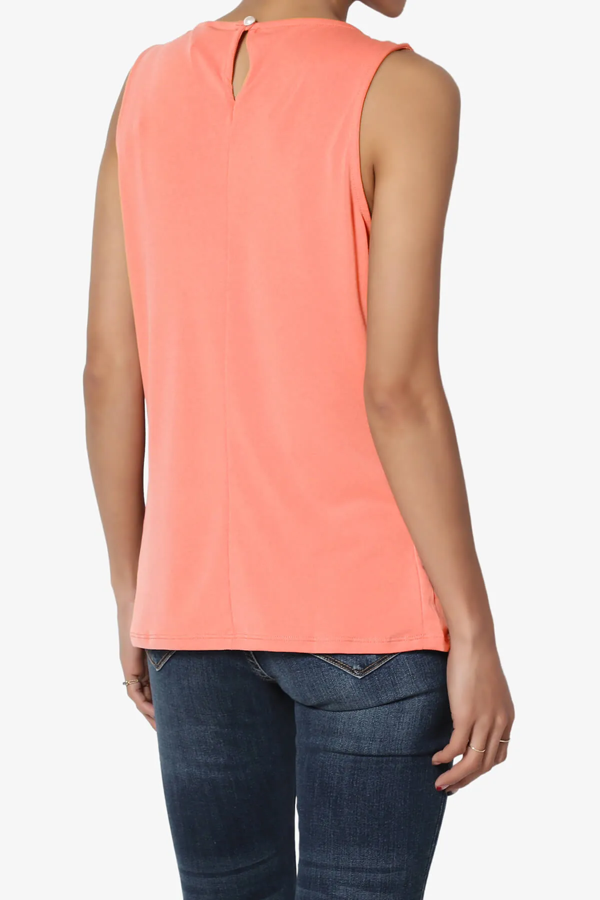 Chaffee Pleat Neck Tank Top PLUS