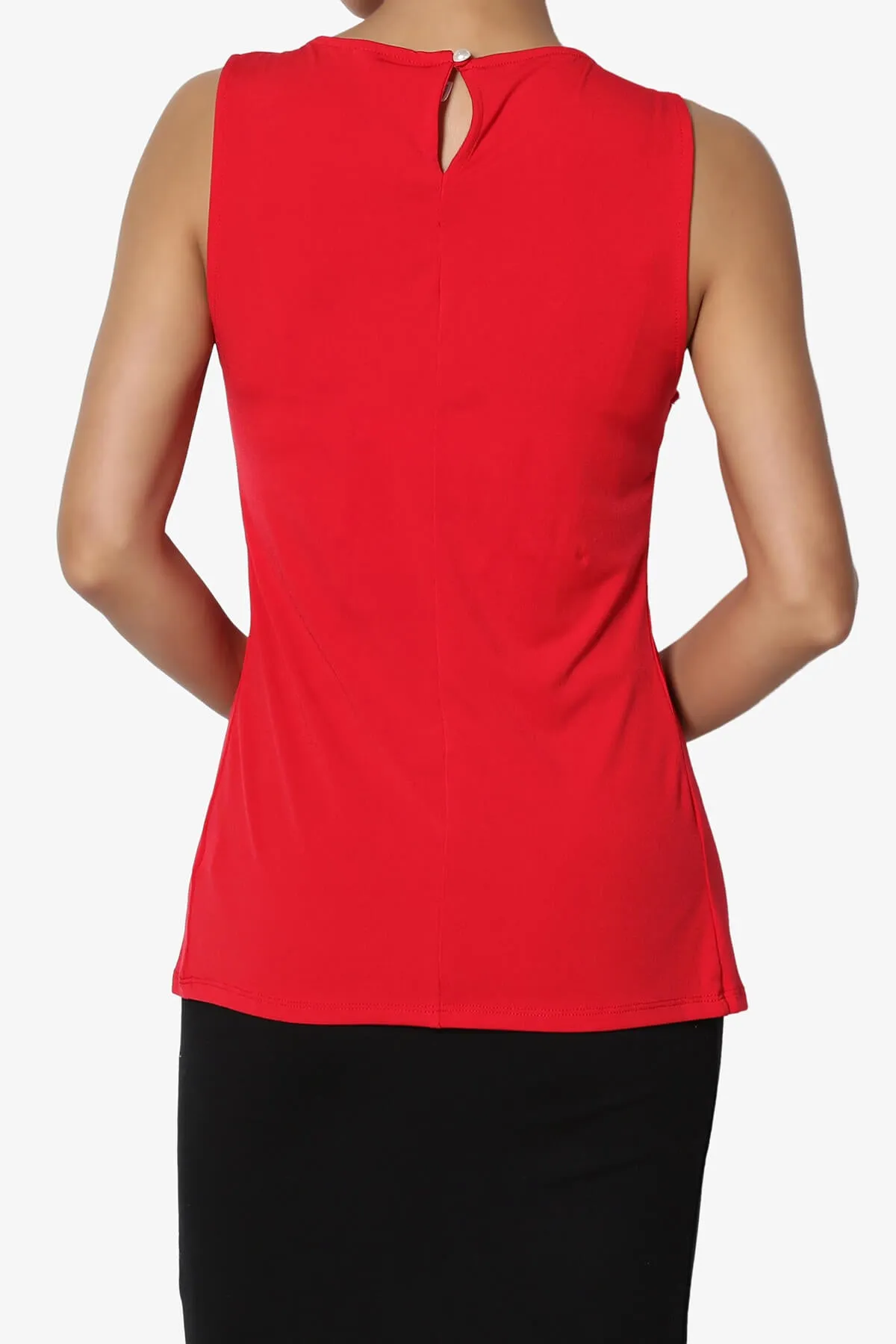 Chaffee Pleat Neck Tank Top PLUS