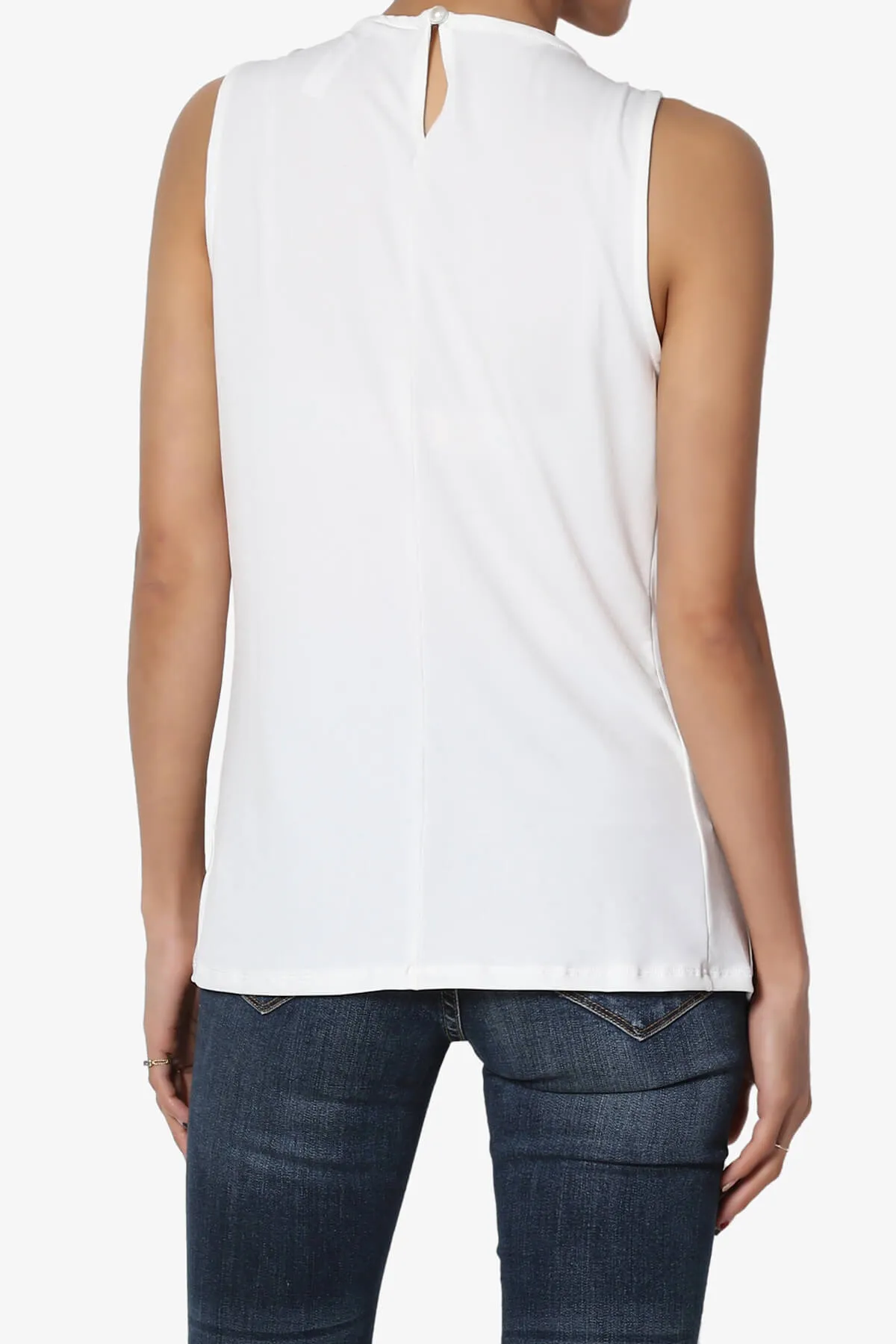 Chaffee Pleat Neck Tank Top PLUS