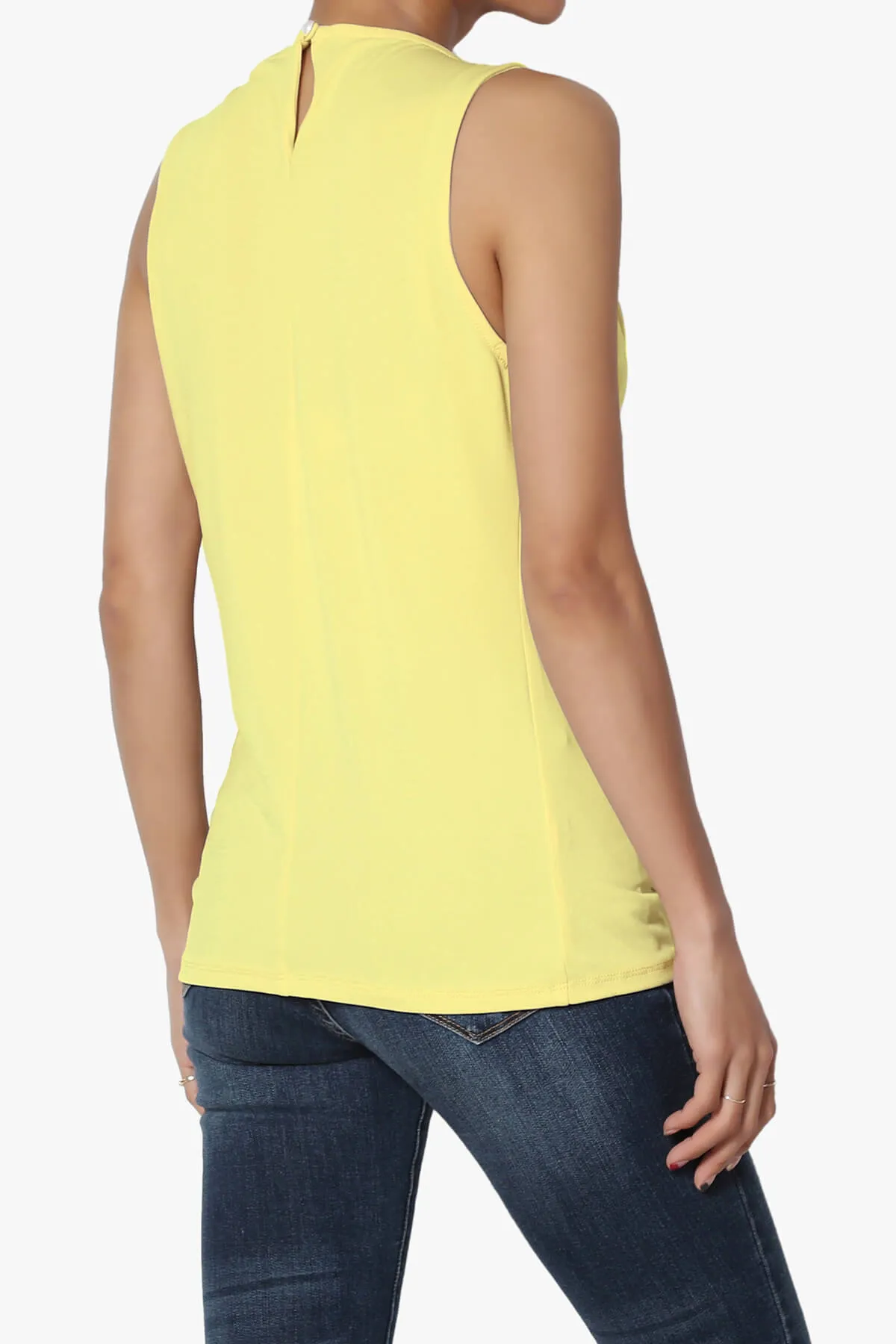 Chaffee Pleat Neck Tank Top PLUS
