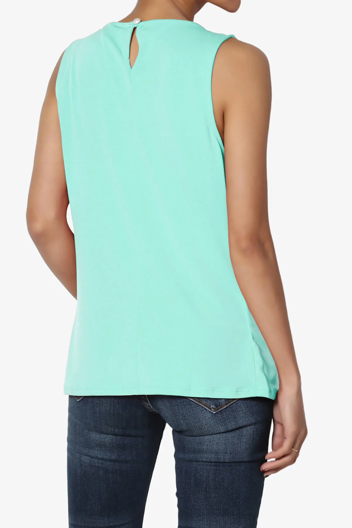 Chaffee Pleat Neck Tank Top PLUS