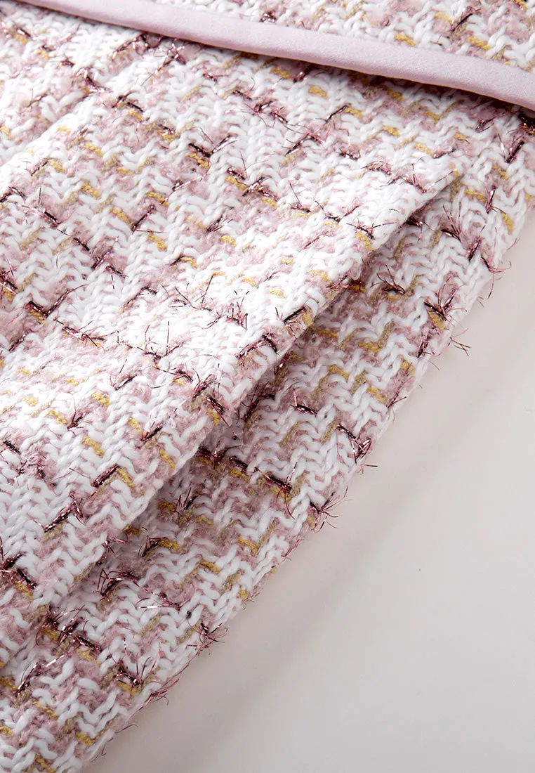 Checked Flap-detail Slit-detail Skirt