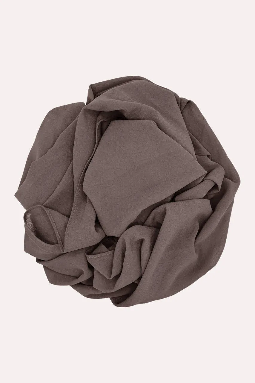 Classic Square Chiffon Hijab - Fossil