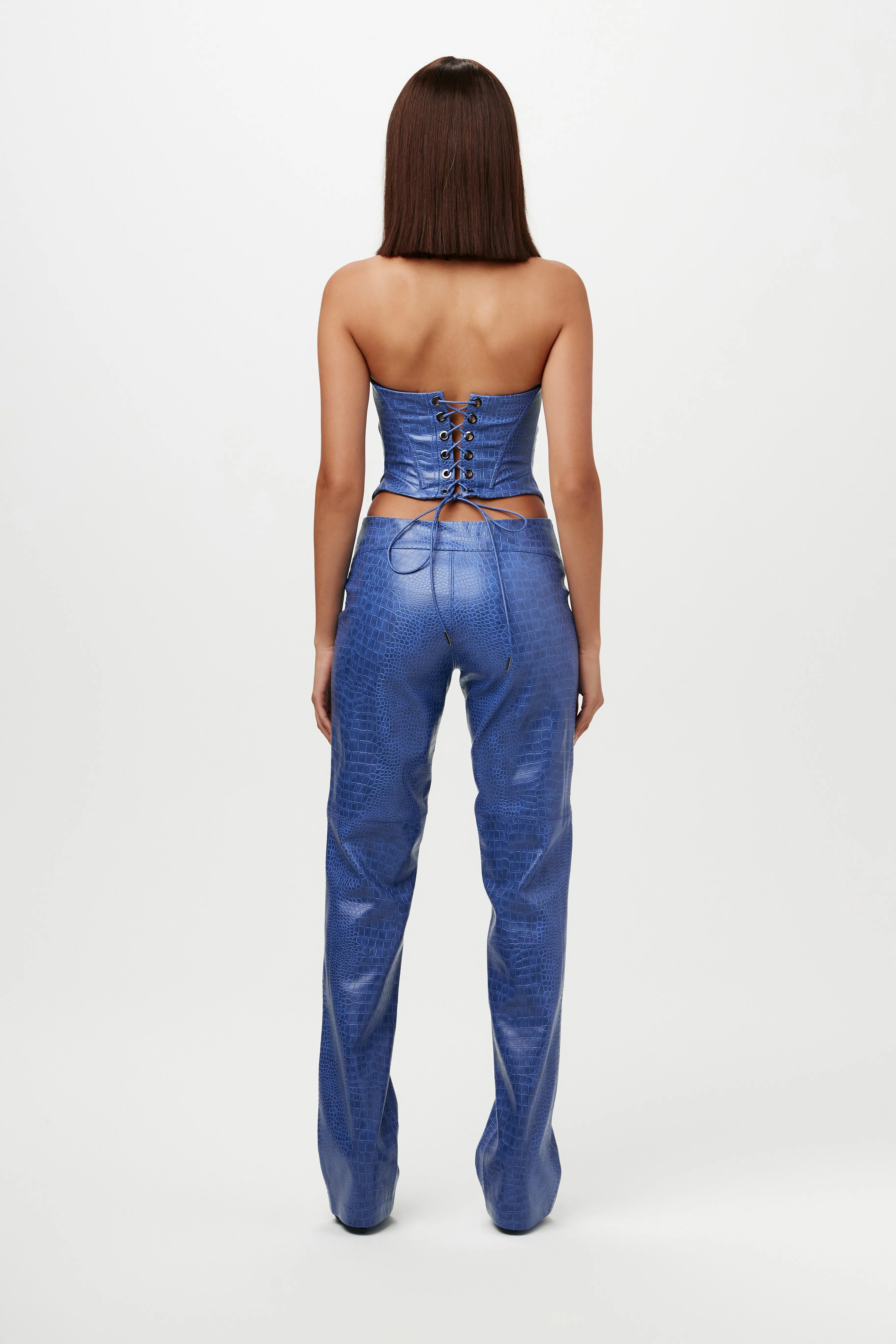 Croc Lace Up Pants