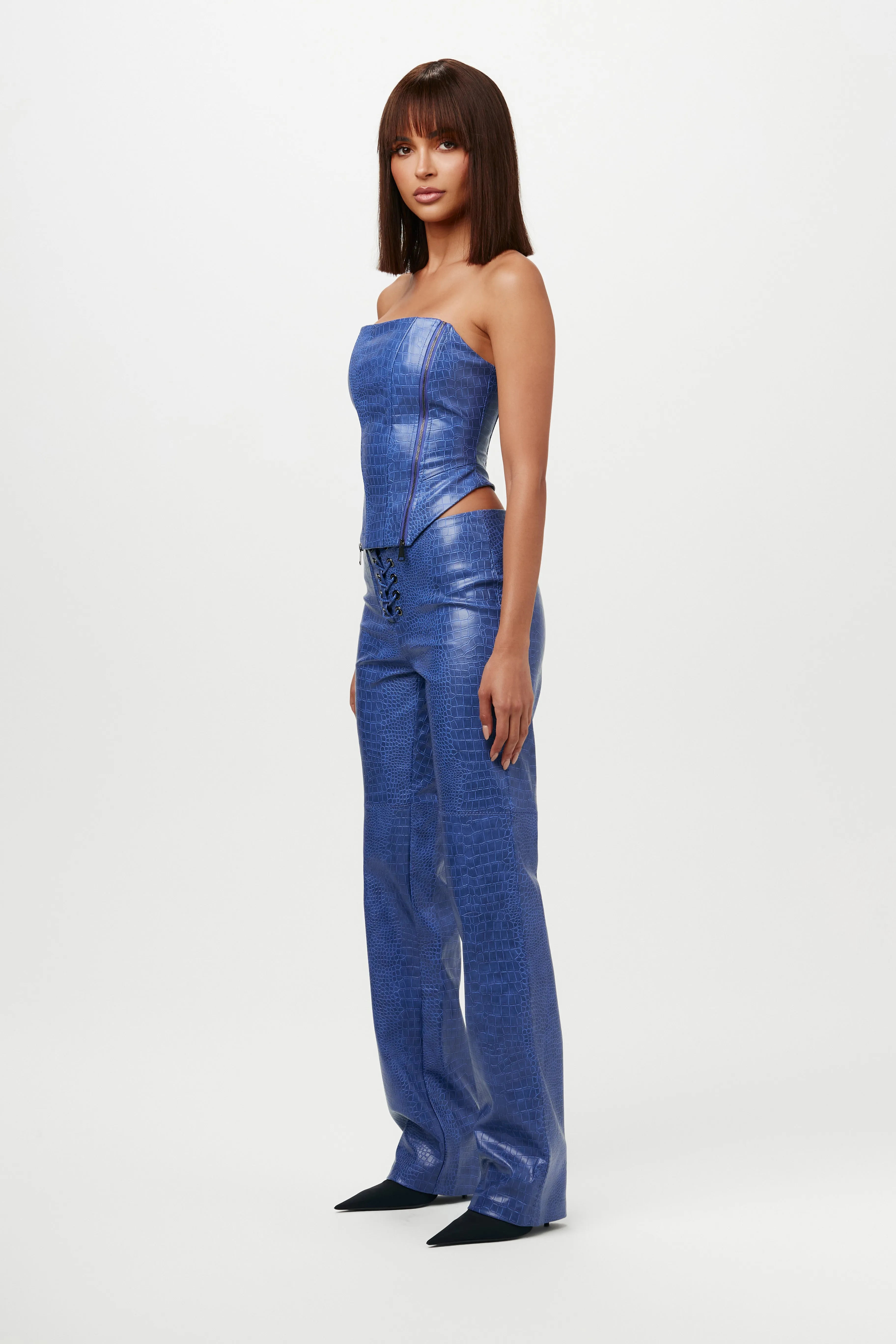 Croc Lace Up Pants