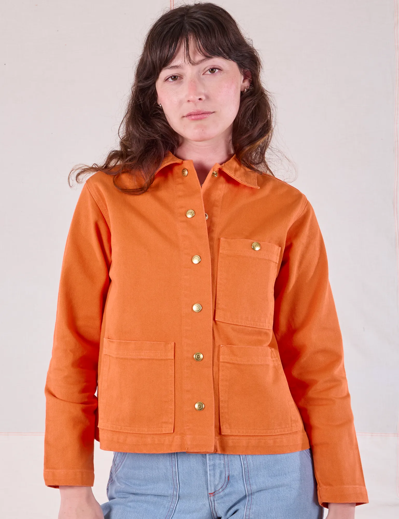 Denim Work Jacket - Construction Orange
