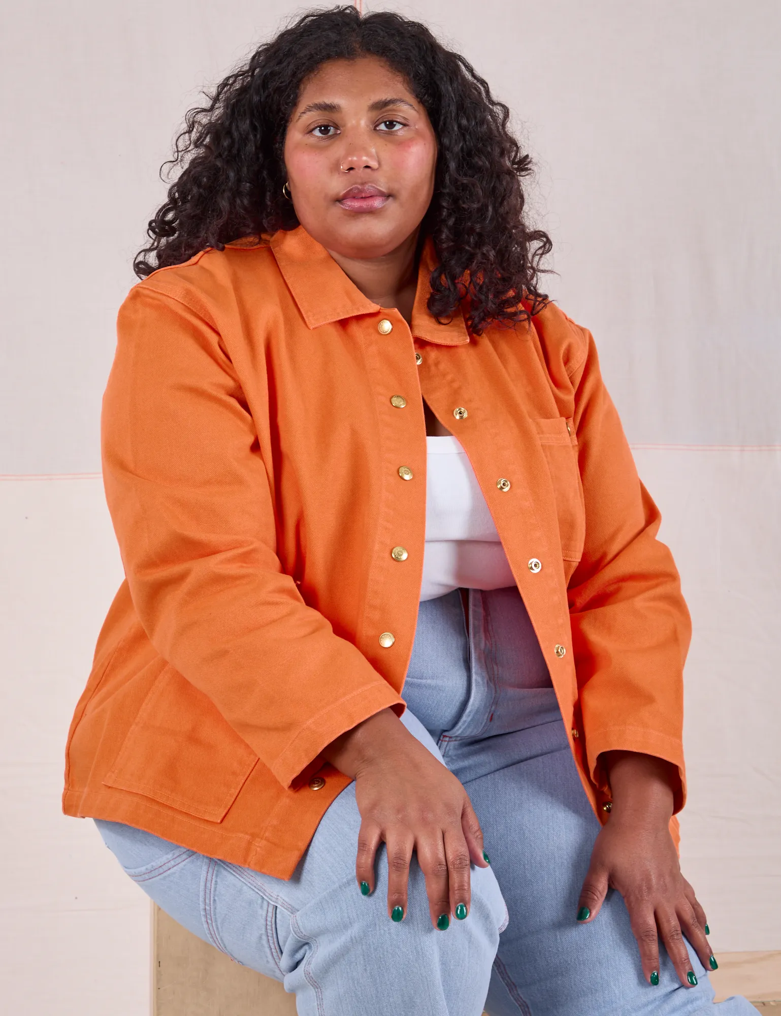 Denim Work Jacket - Construction Orange
