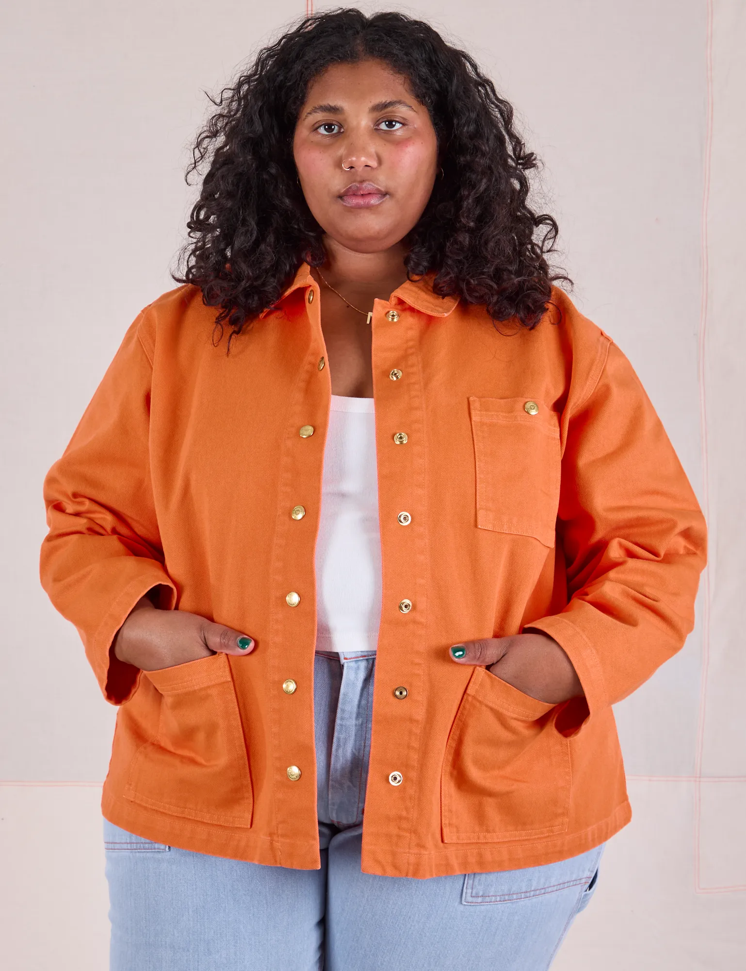 Denim Work Jacket - Construction Orange