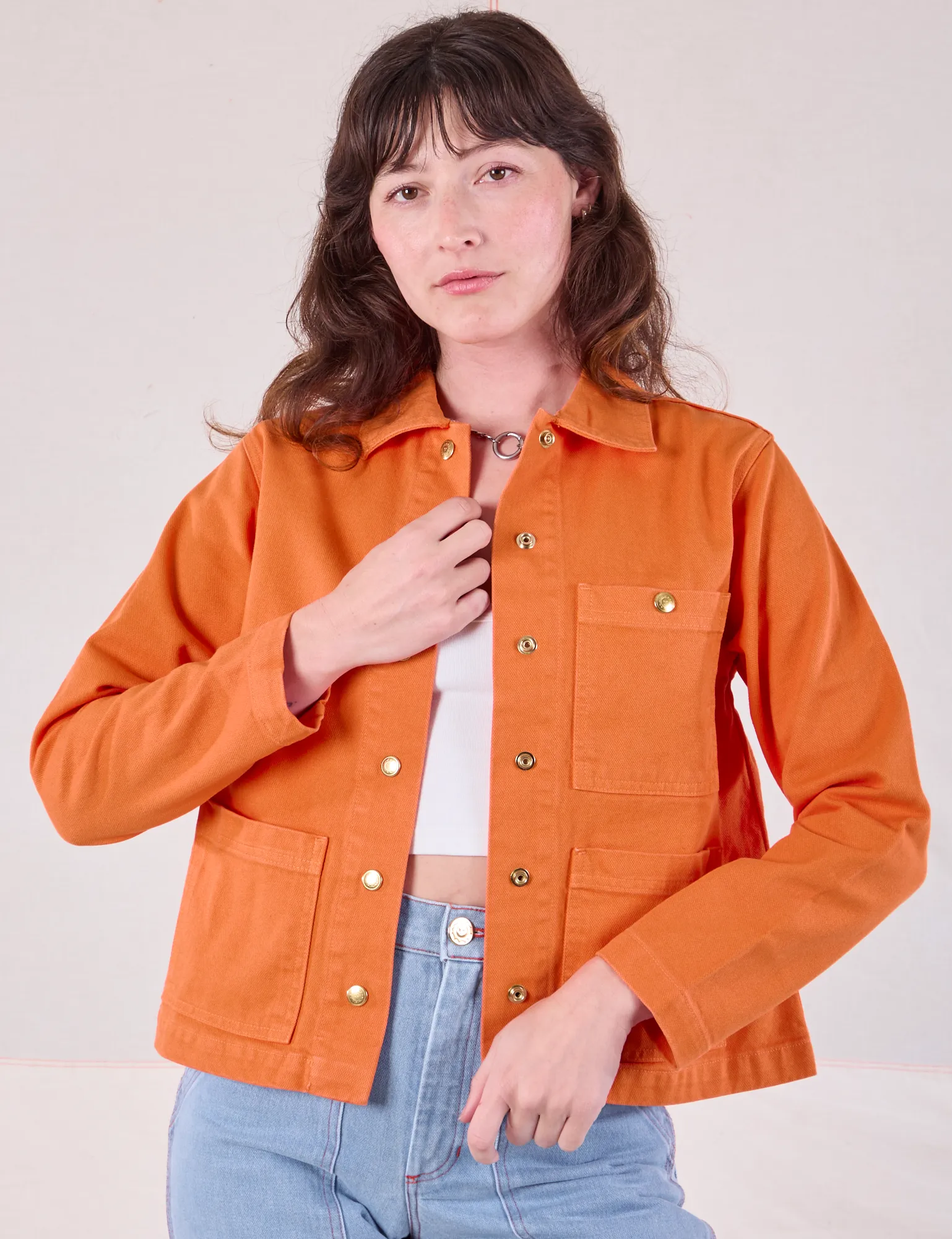 Denim Work Jacket - Construction Orange