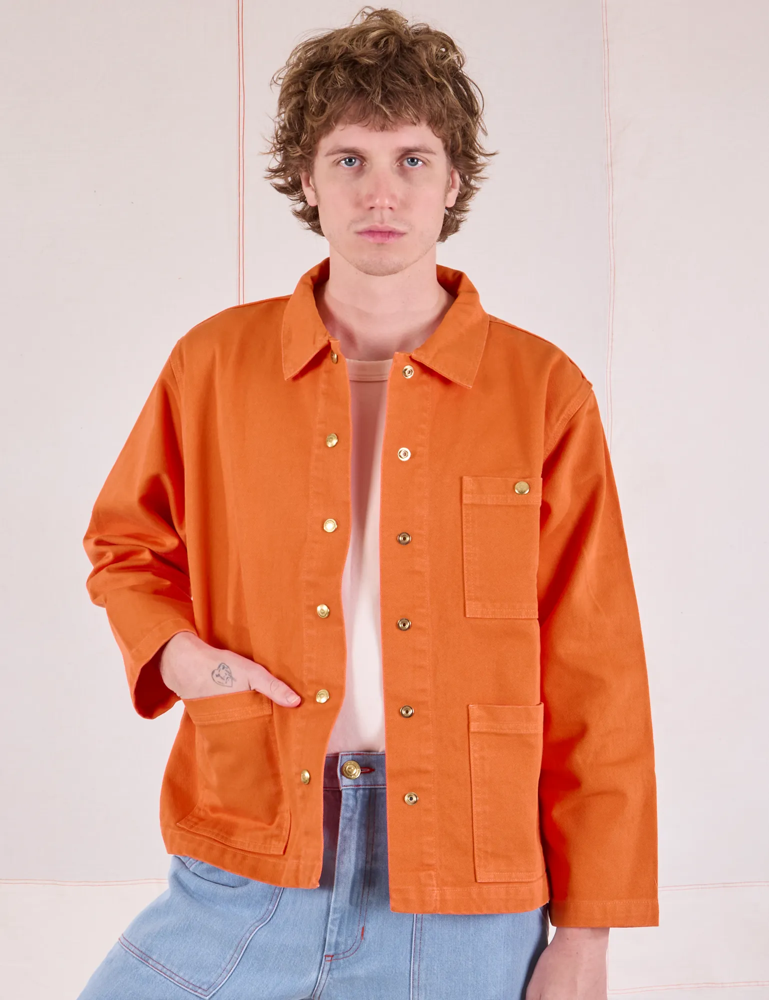 Denim Work Jacket - Construction Orange