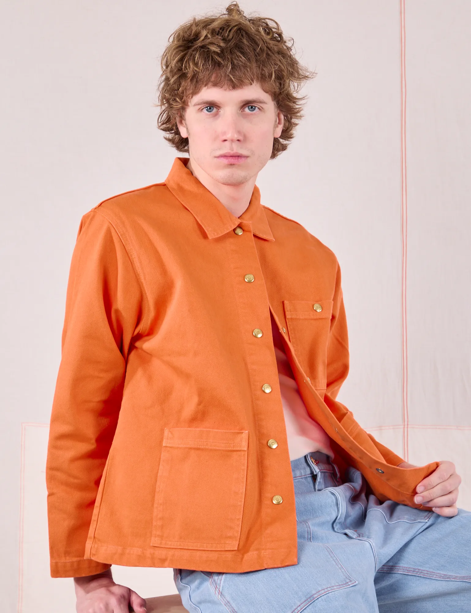 Denim Work Jacket - Construction Orange