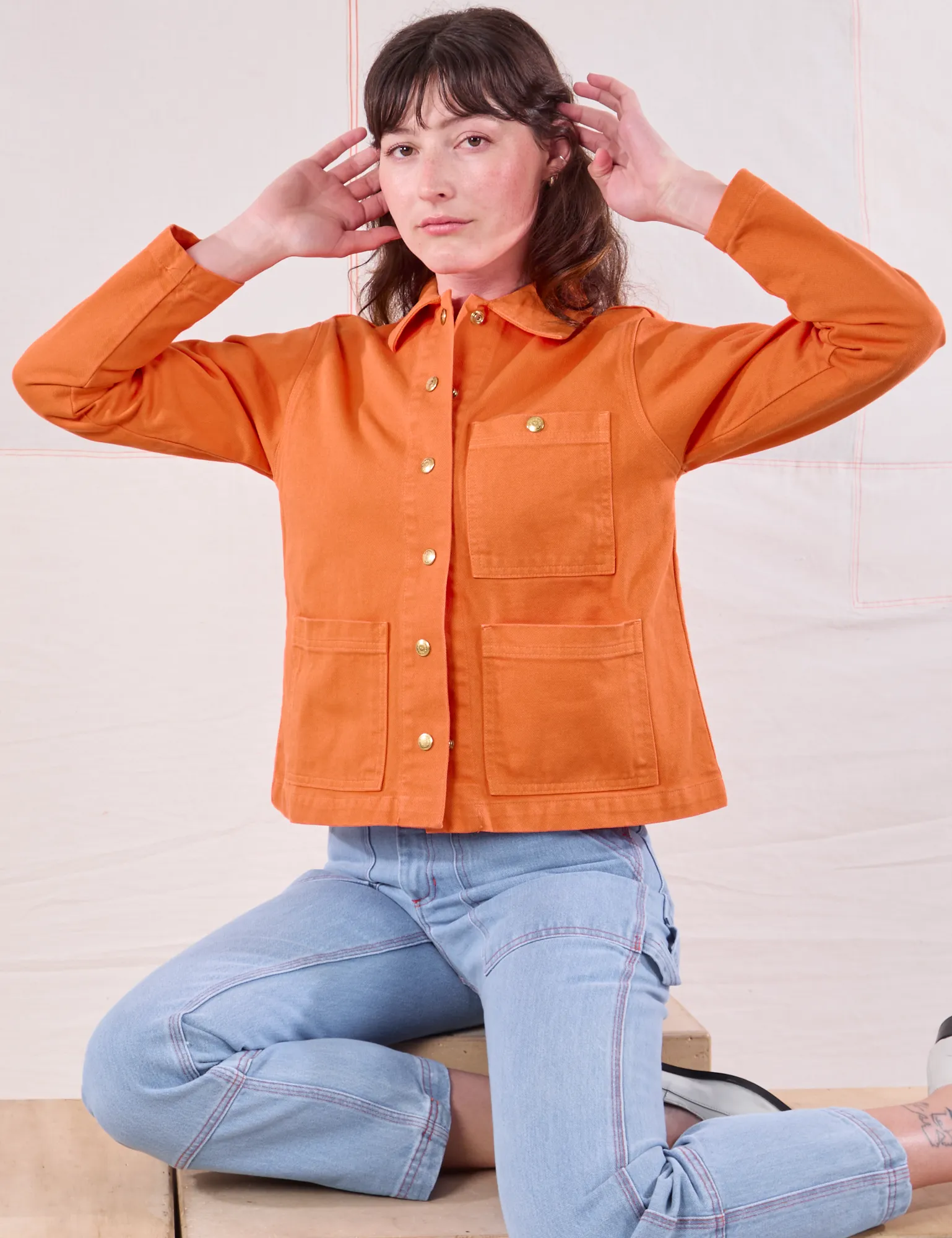 Denim Work Jacket - Construction Orange