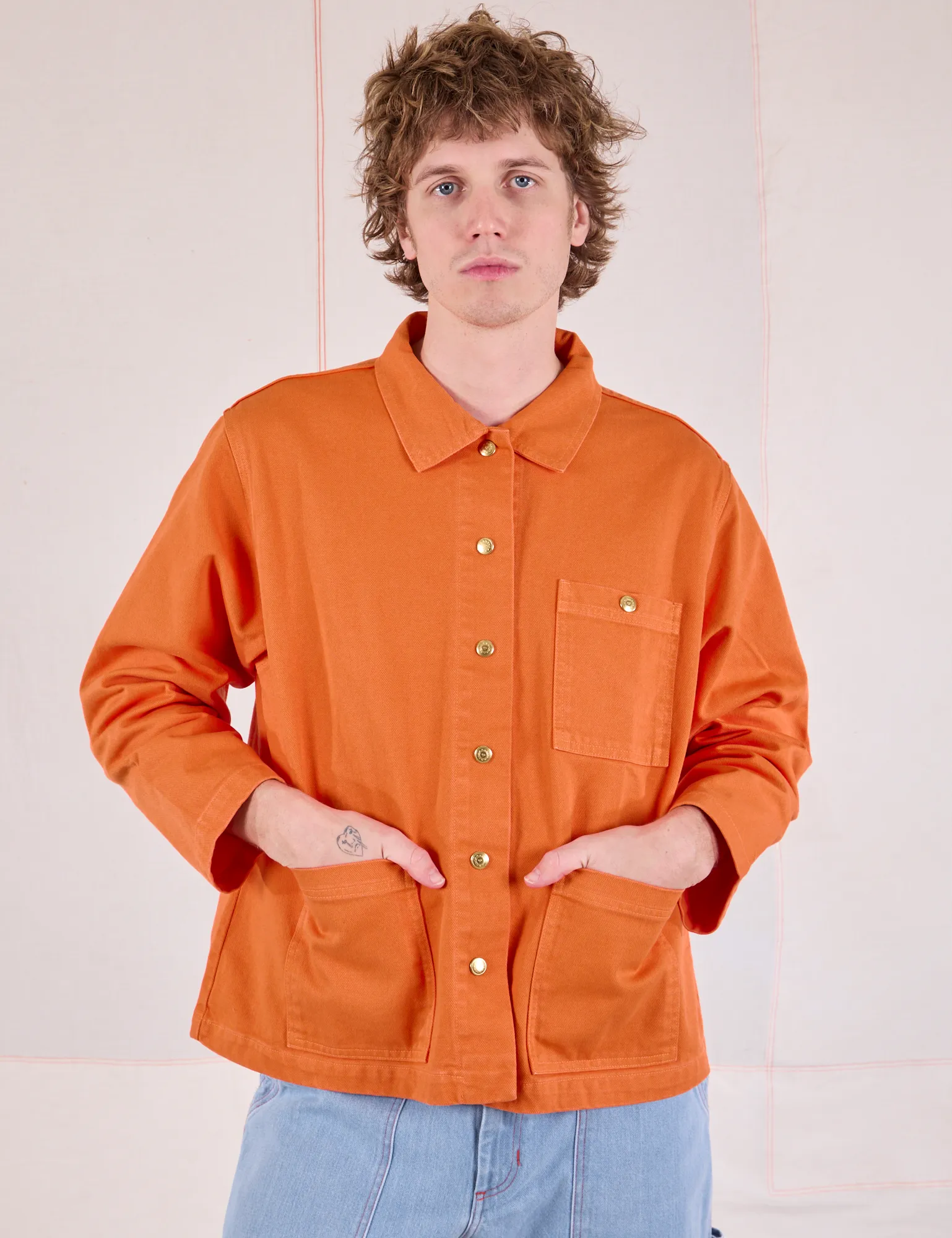 Denim Work Jacket - Construction Orange
