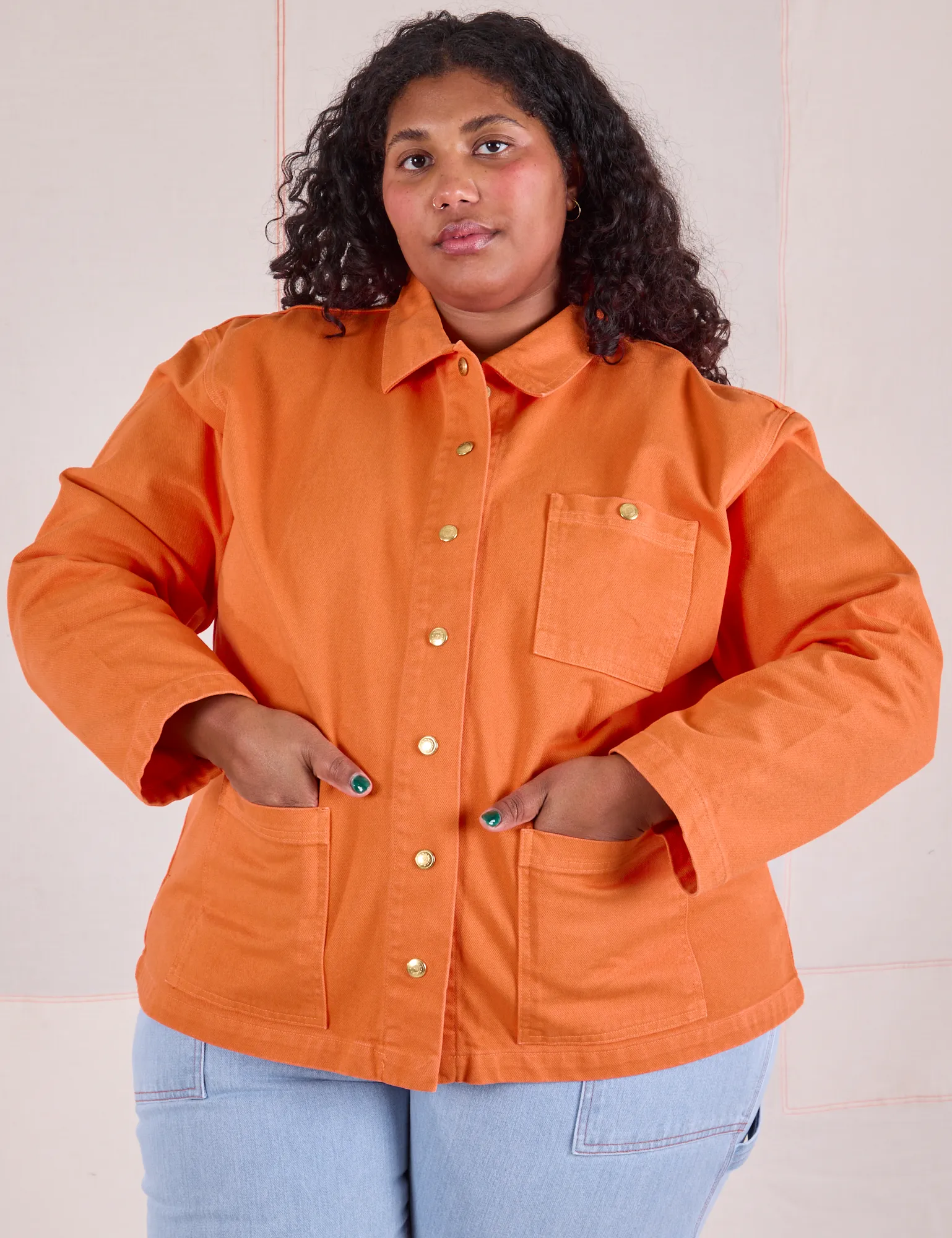 Denim Work Jacket - Construction Orange