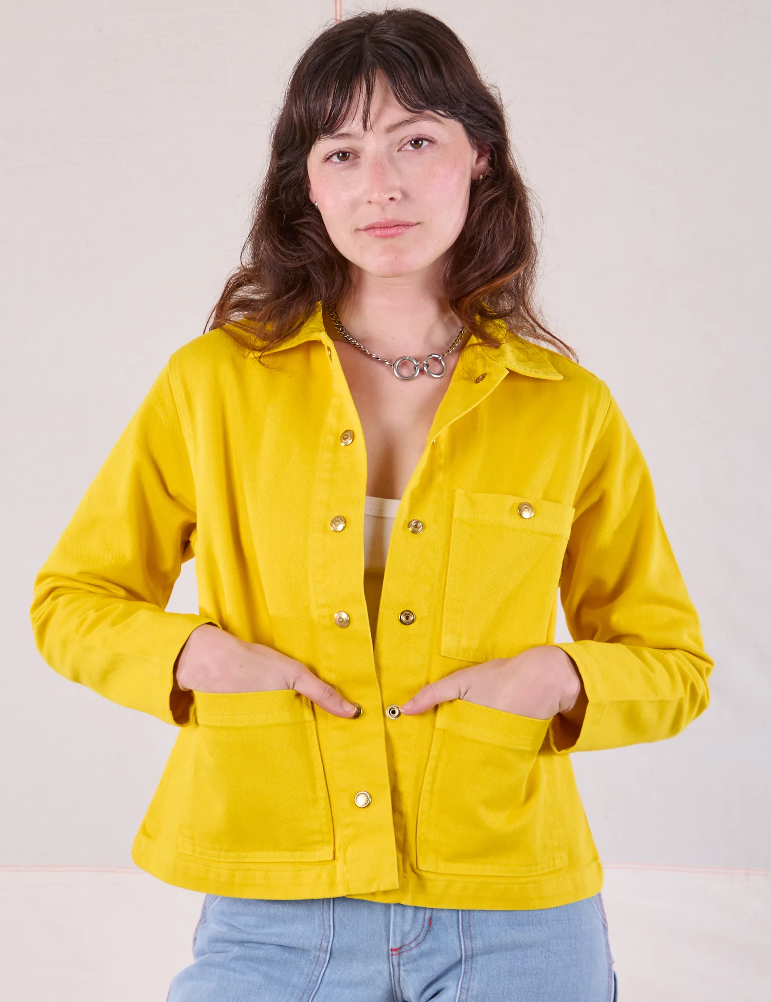 Denim Work Jacket - Golden Yellow