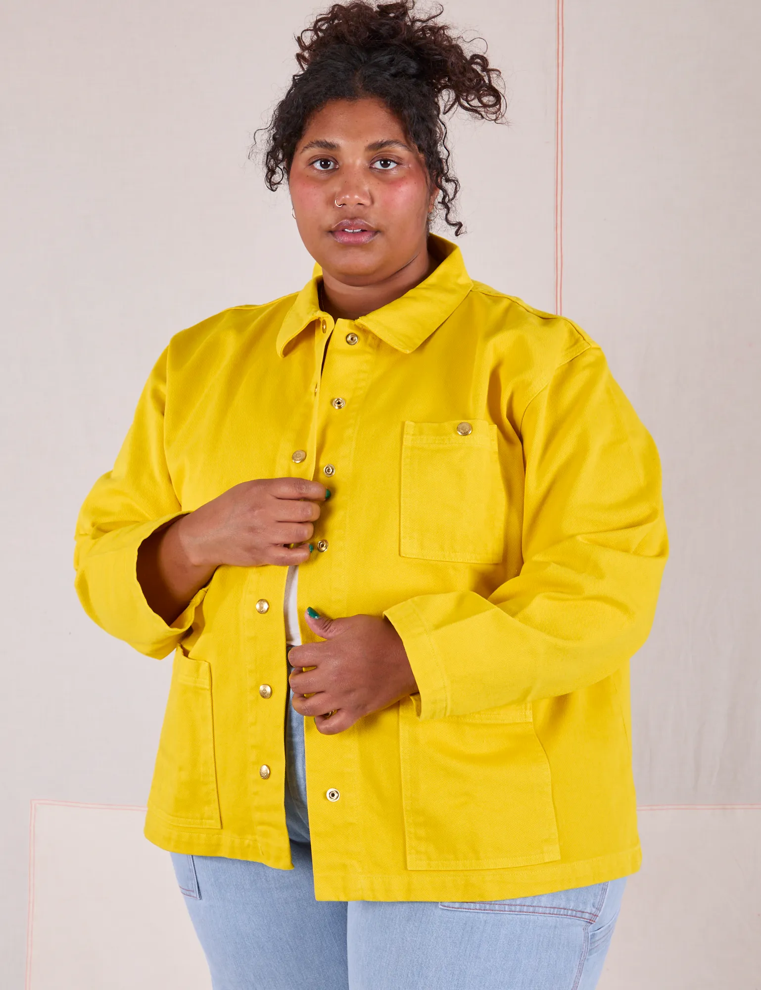 Denim Work Jacket - Golden Yellow