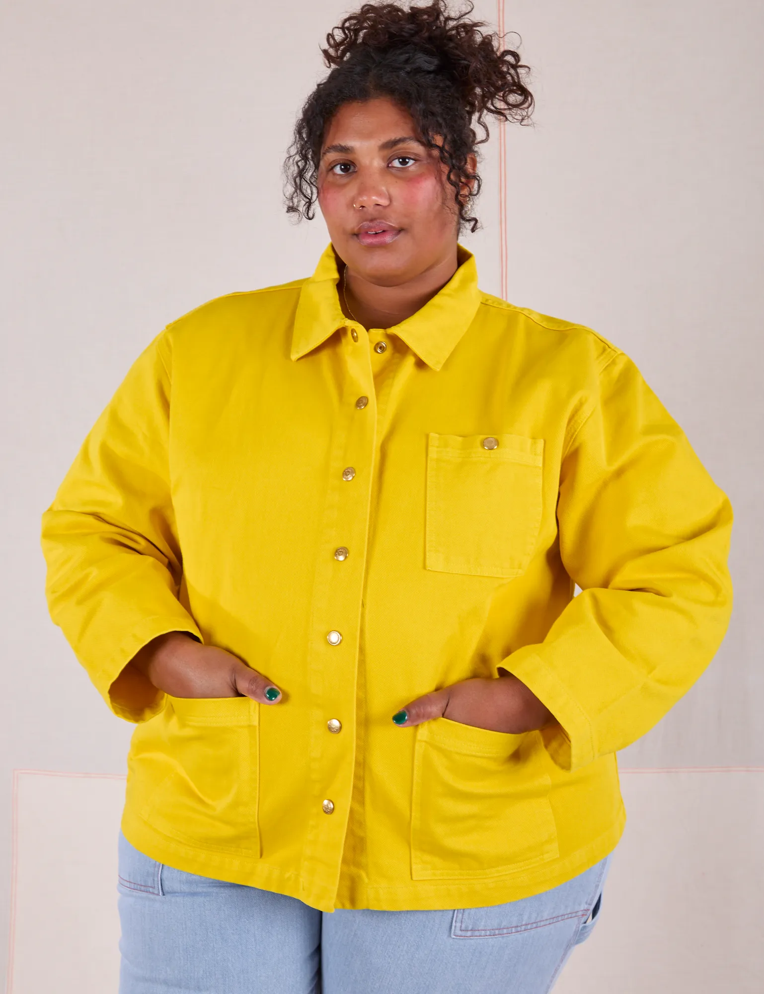 Denim Work Jacket - Golden Yellow