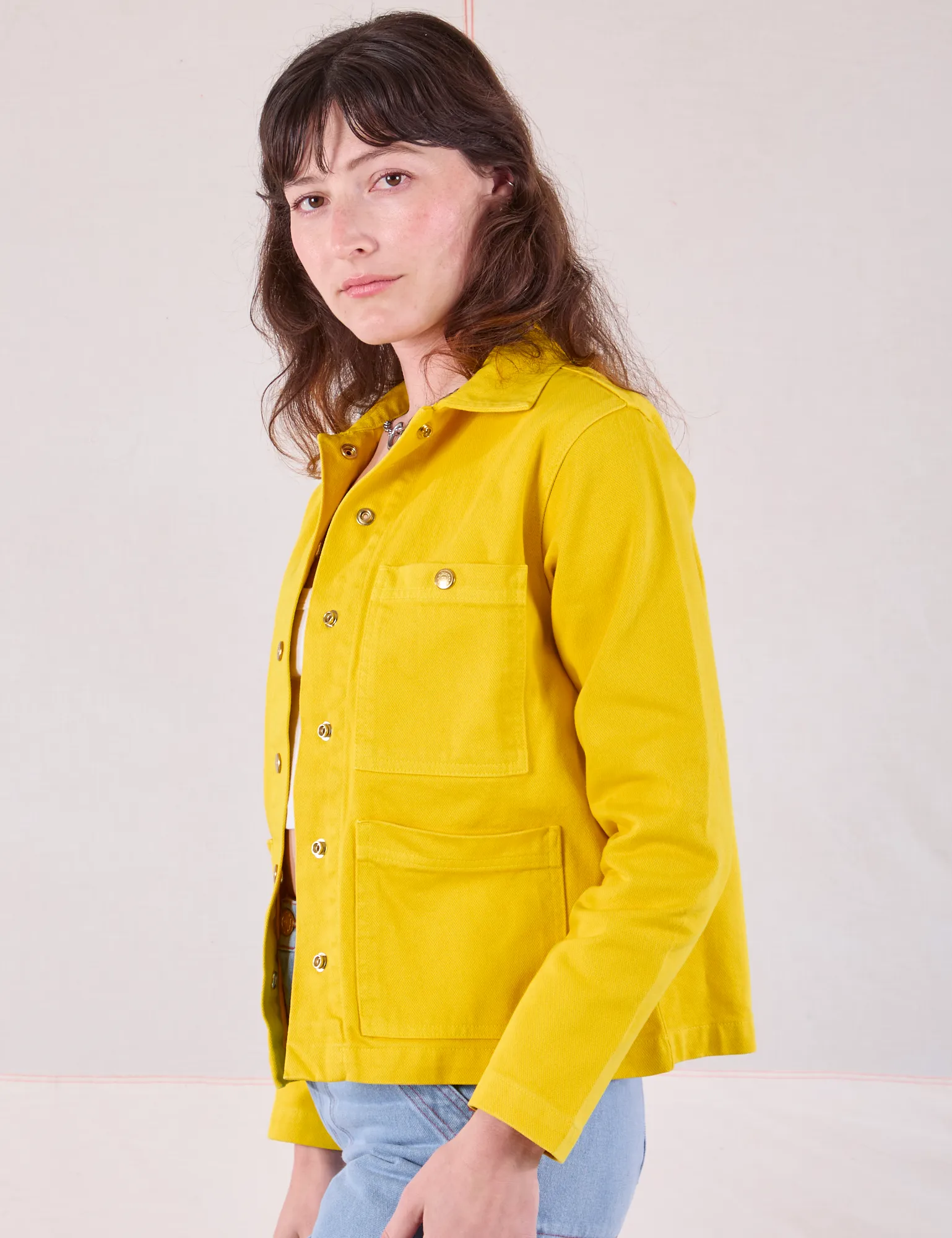 Denim Work Jacket - Golden Yellow