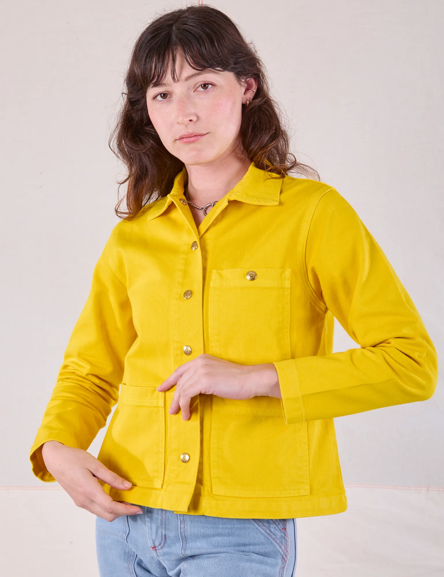 Denim Work Jacket - Golden Yellow