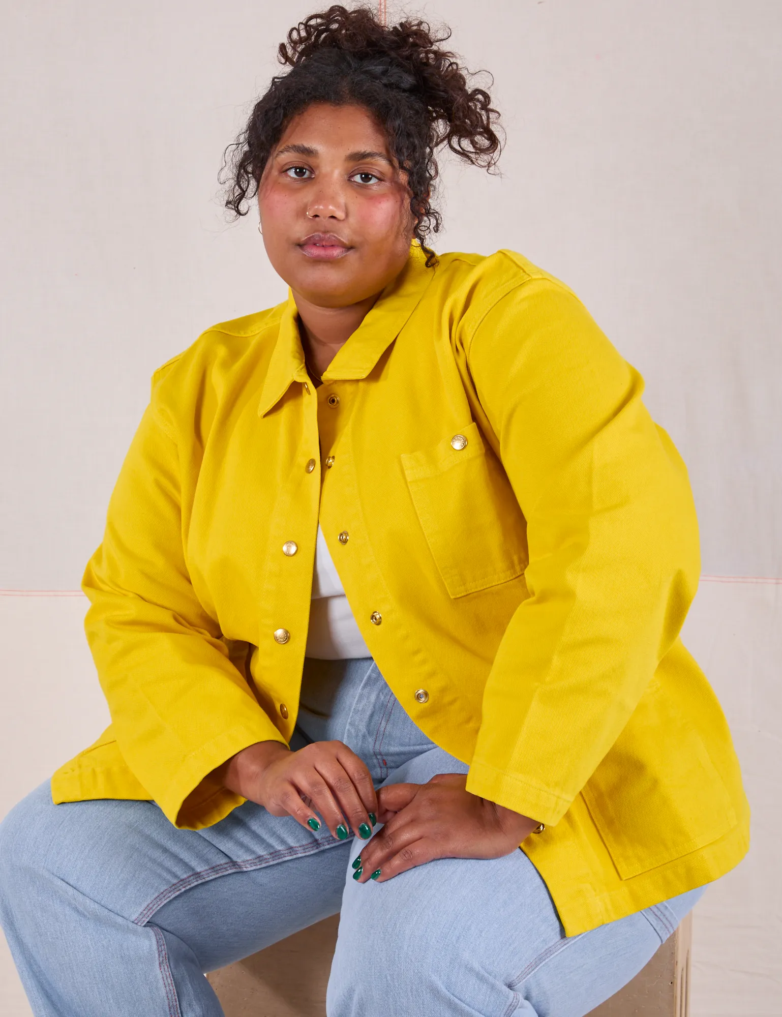 Denim Work Jacket - Golden Yellow